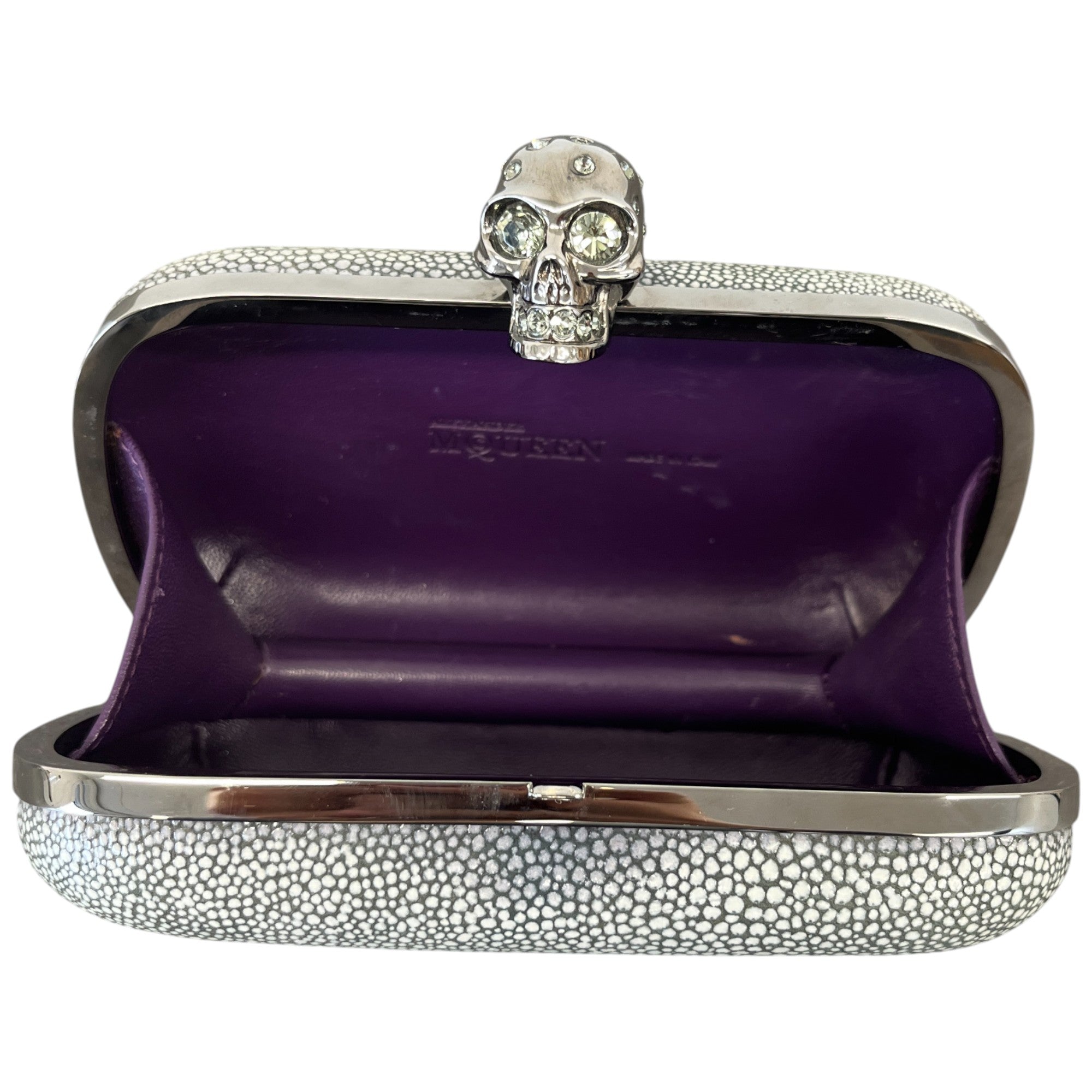 Women's Skull Clutch Grey