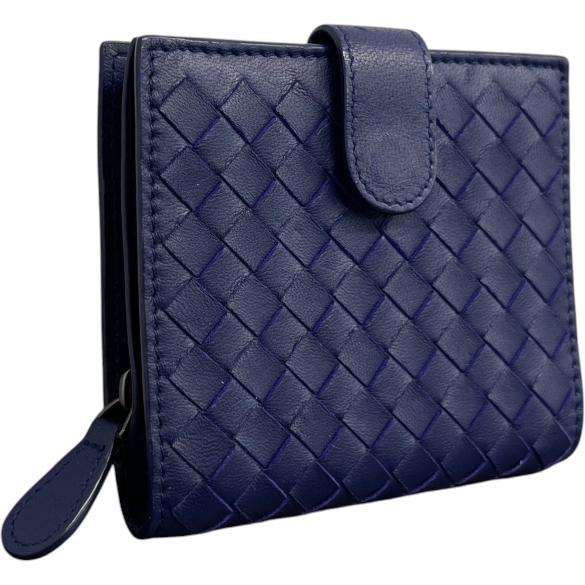 Women's Intrecciato Leather Purse Purple