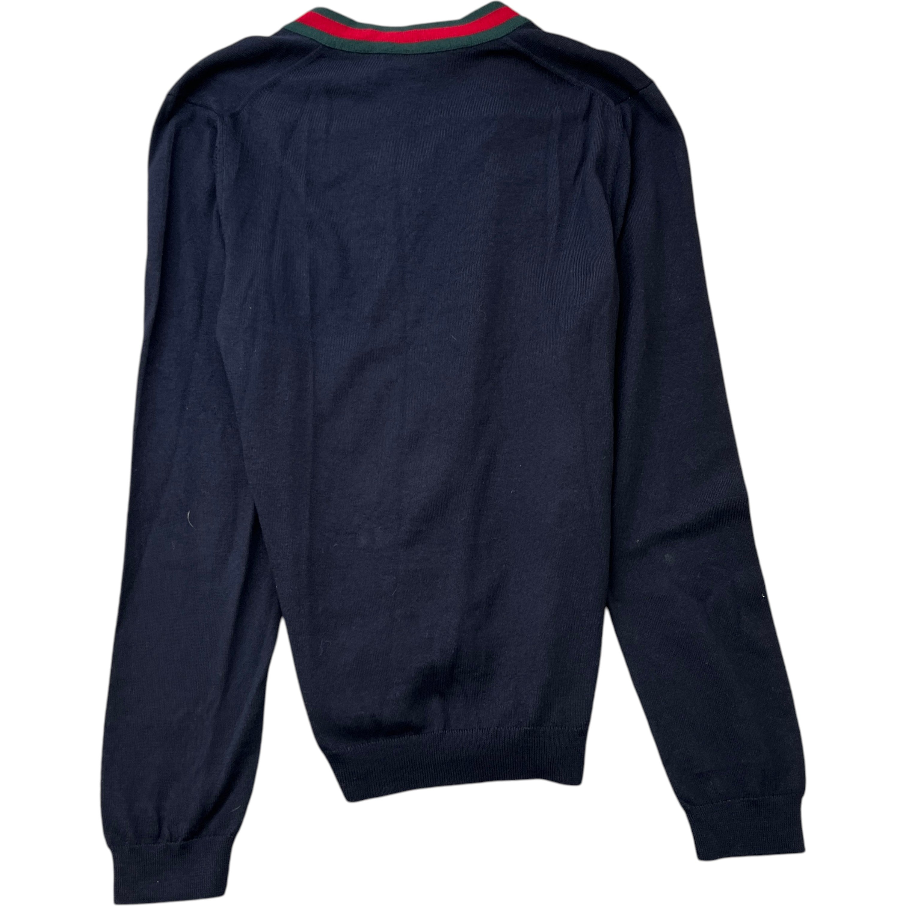 Men's Web V Neck Jumper Navy Size S