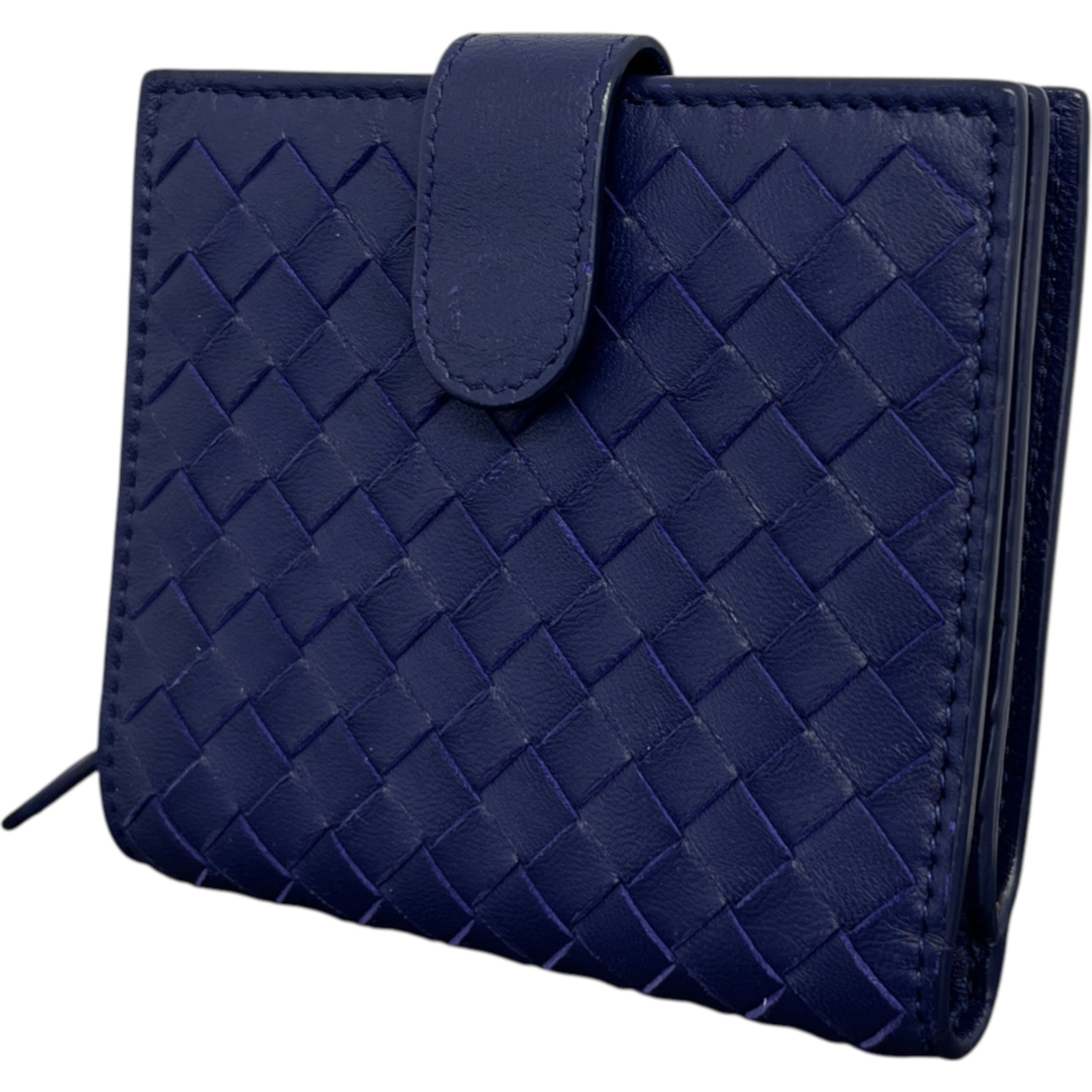 Women's Intrecciato Leather Purse Purple