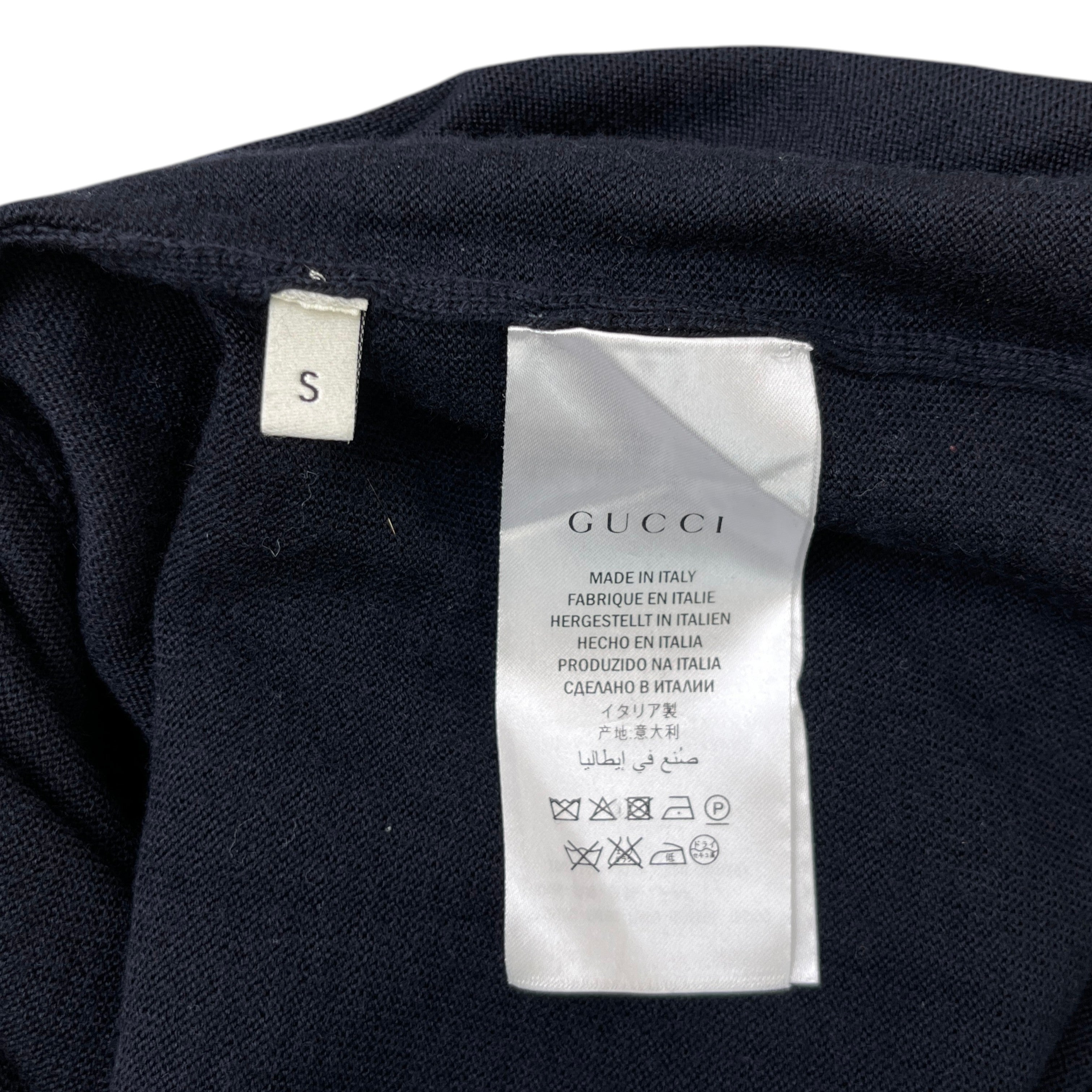 Men's Web V Neck Jumper Navy Size S