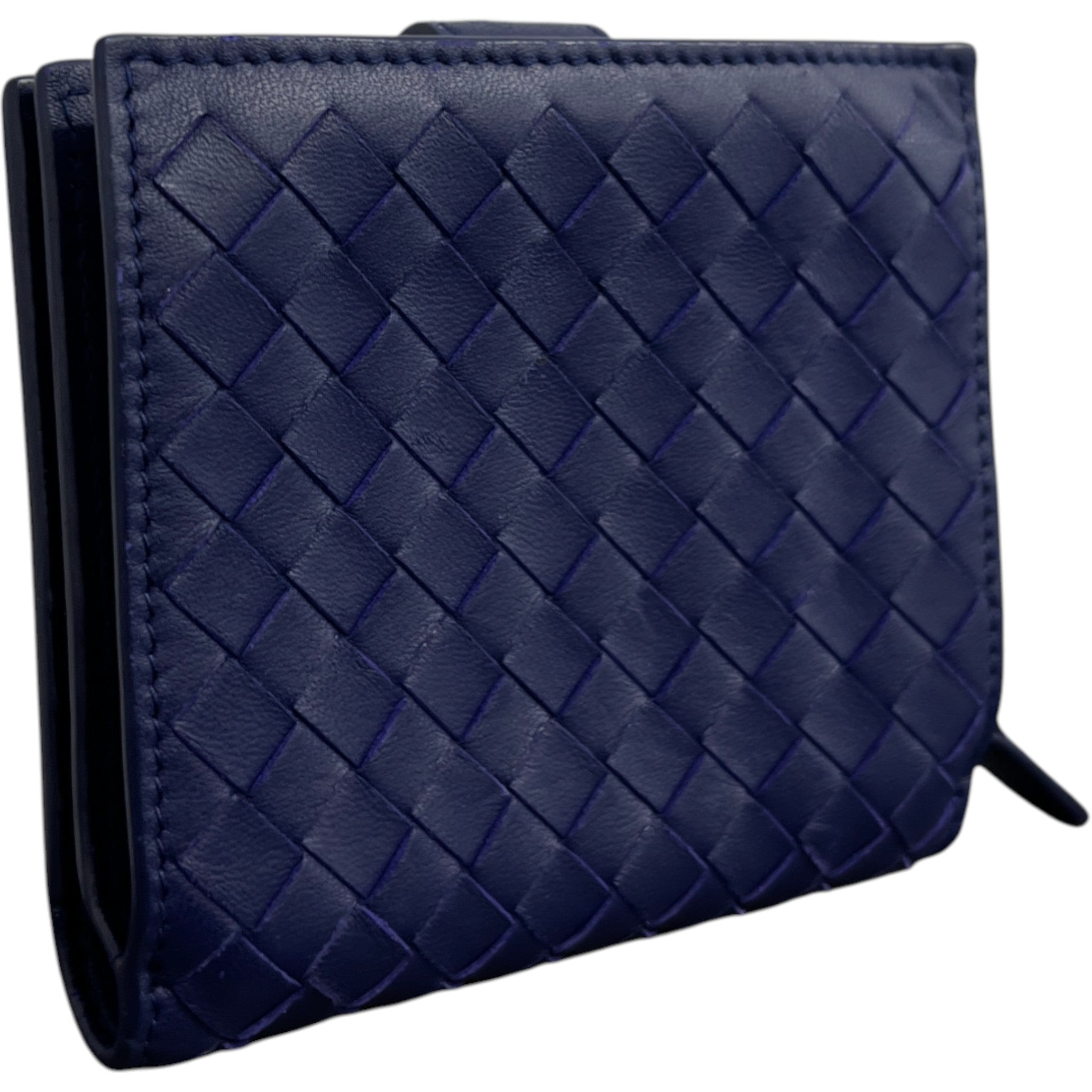 Women's Intrecciato Leather Purse Purple