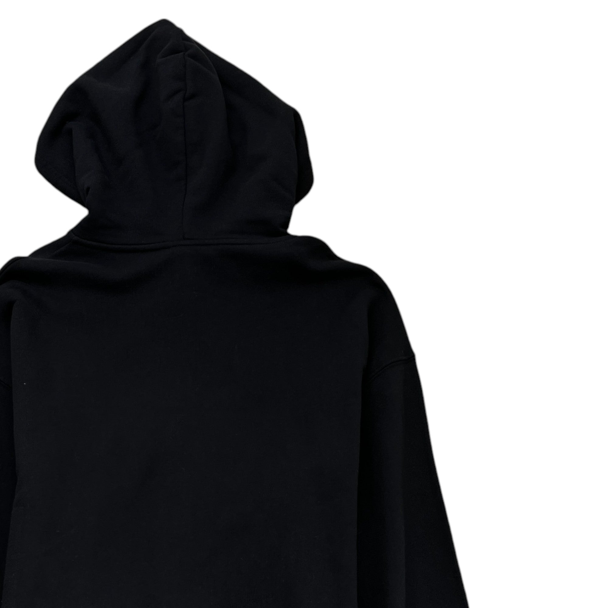 Men's Rainbow Embroidered Logo Hoodie Black Size S