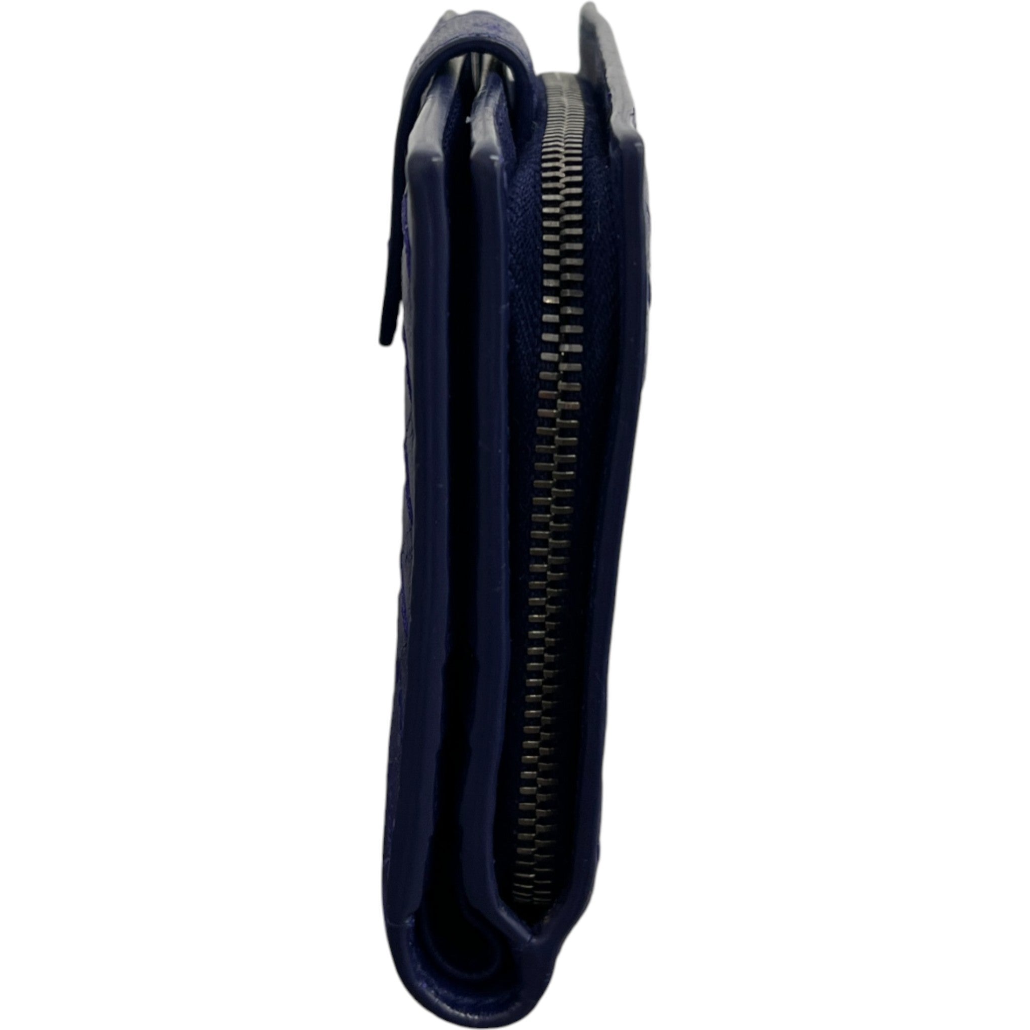 Women's Intrecciato Leather Purse Purple