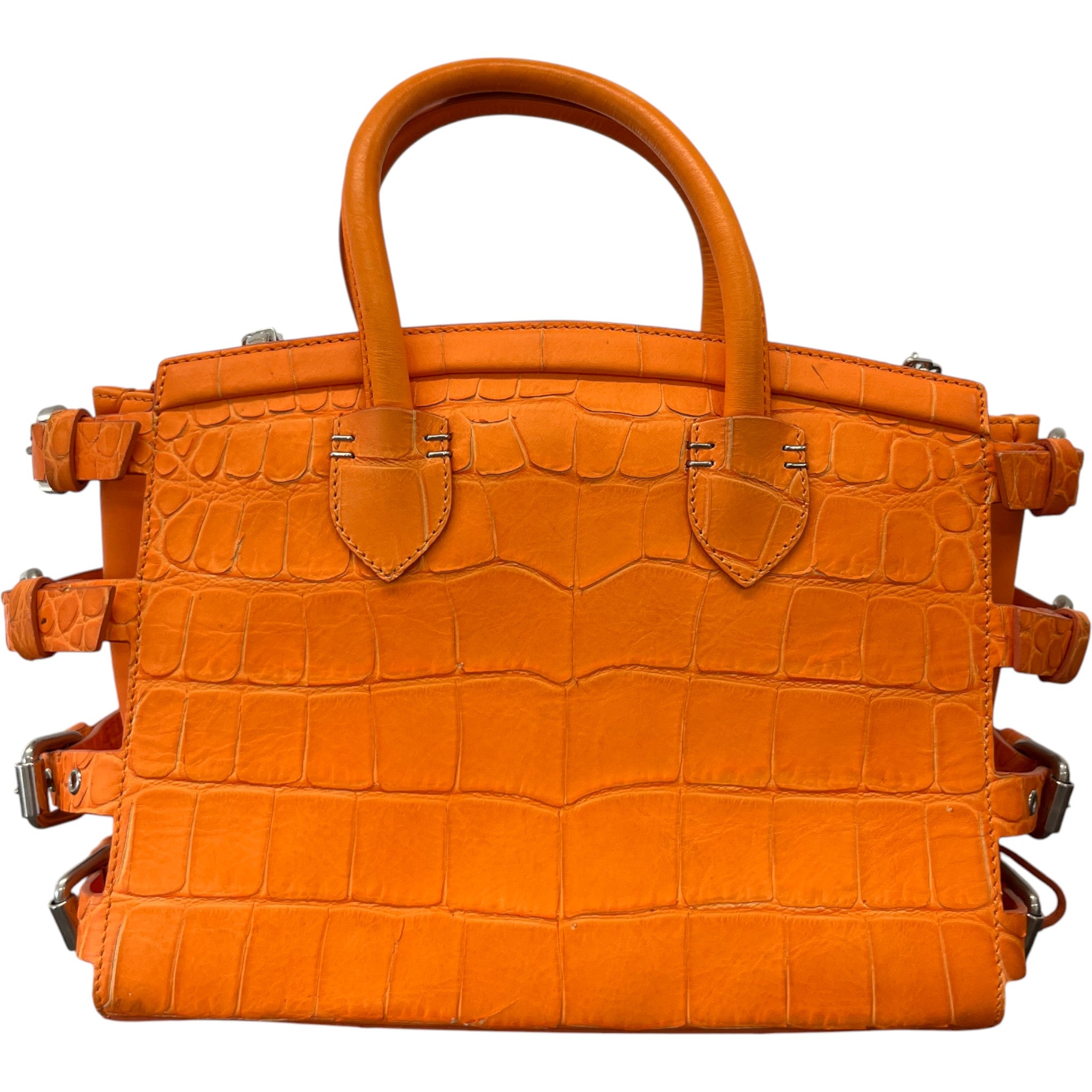 Women's G17 Croc Embossed Handbag Orange