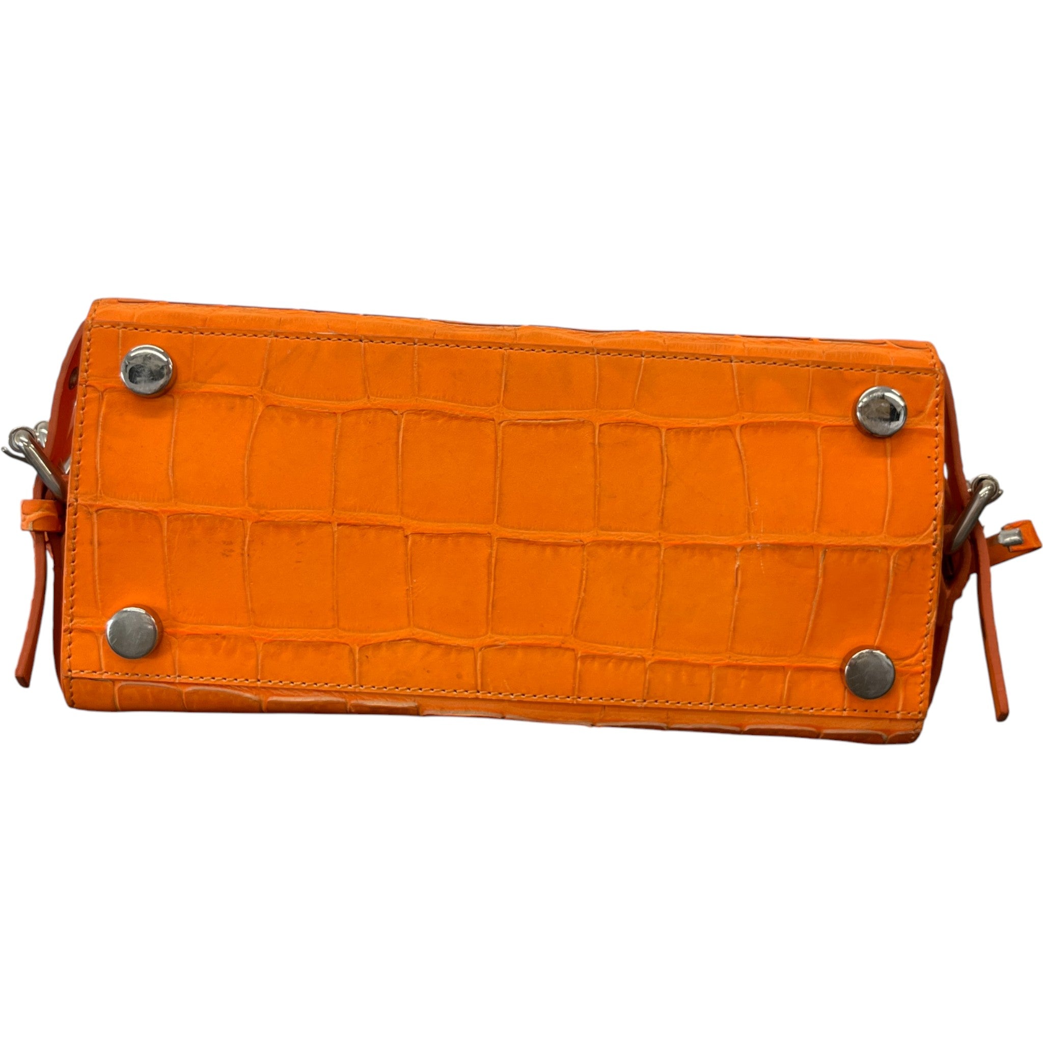 Women's G17 Croc Embossed Handbag Orange