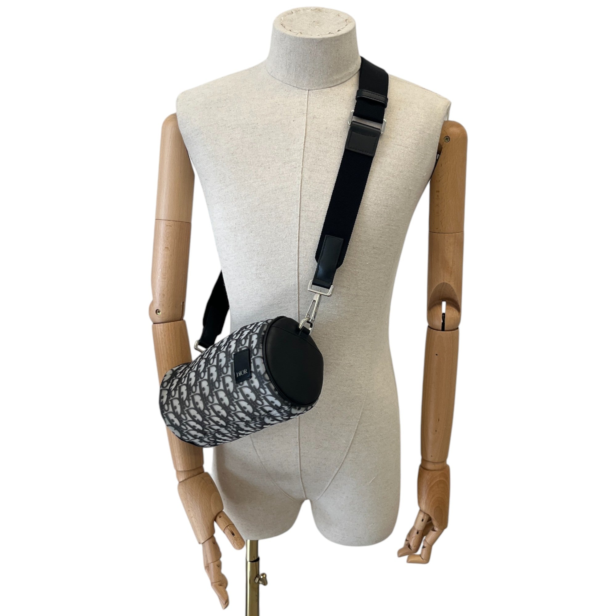 Women's Oblique Roller Handbag Black