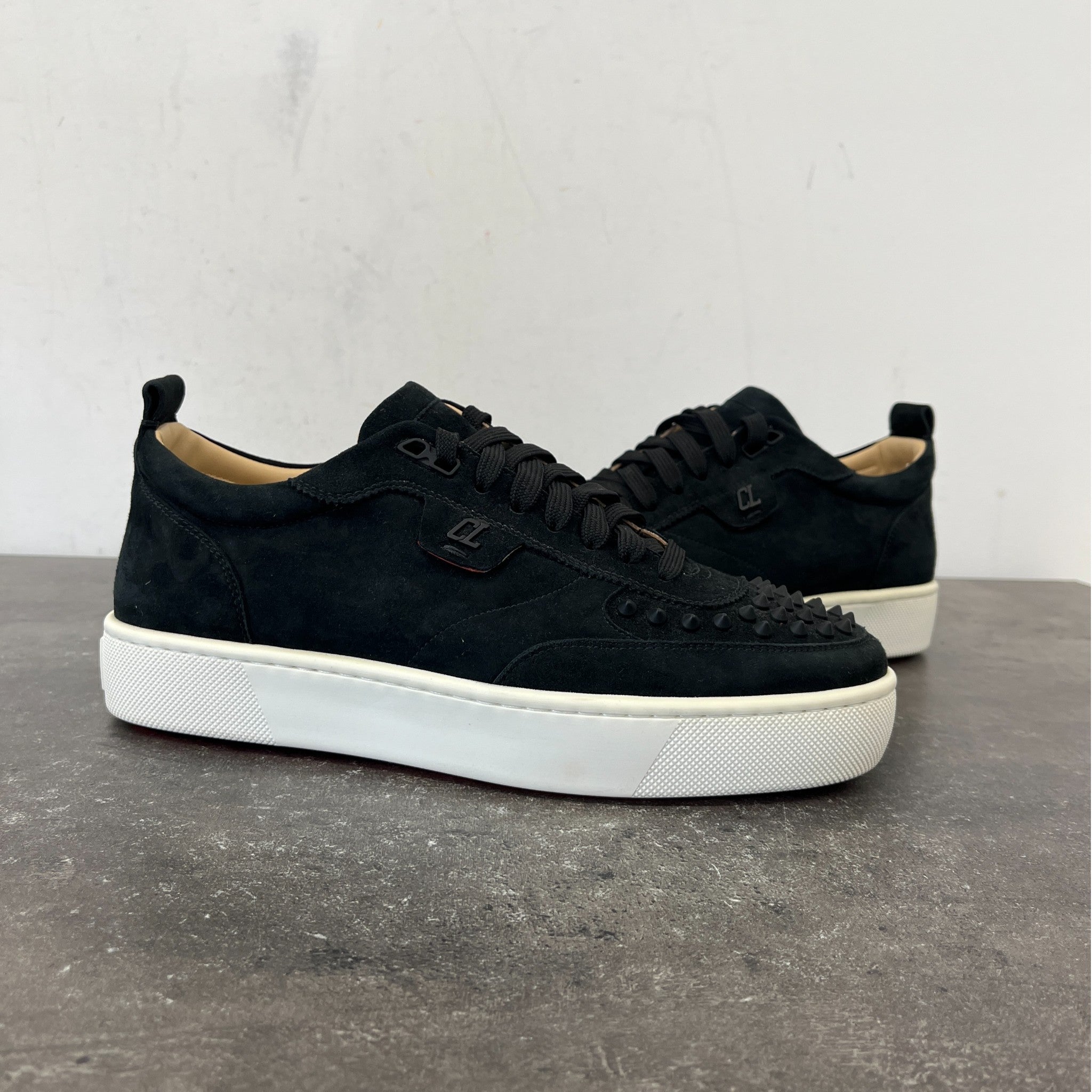 Men's Happyrui Spikes Low Trainers Black Size EU 43 / UK 9