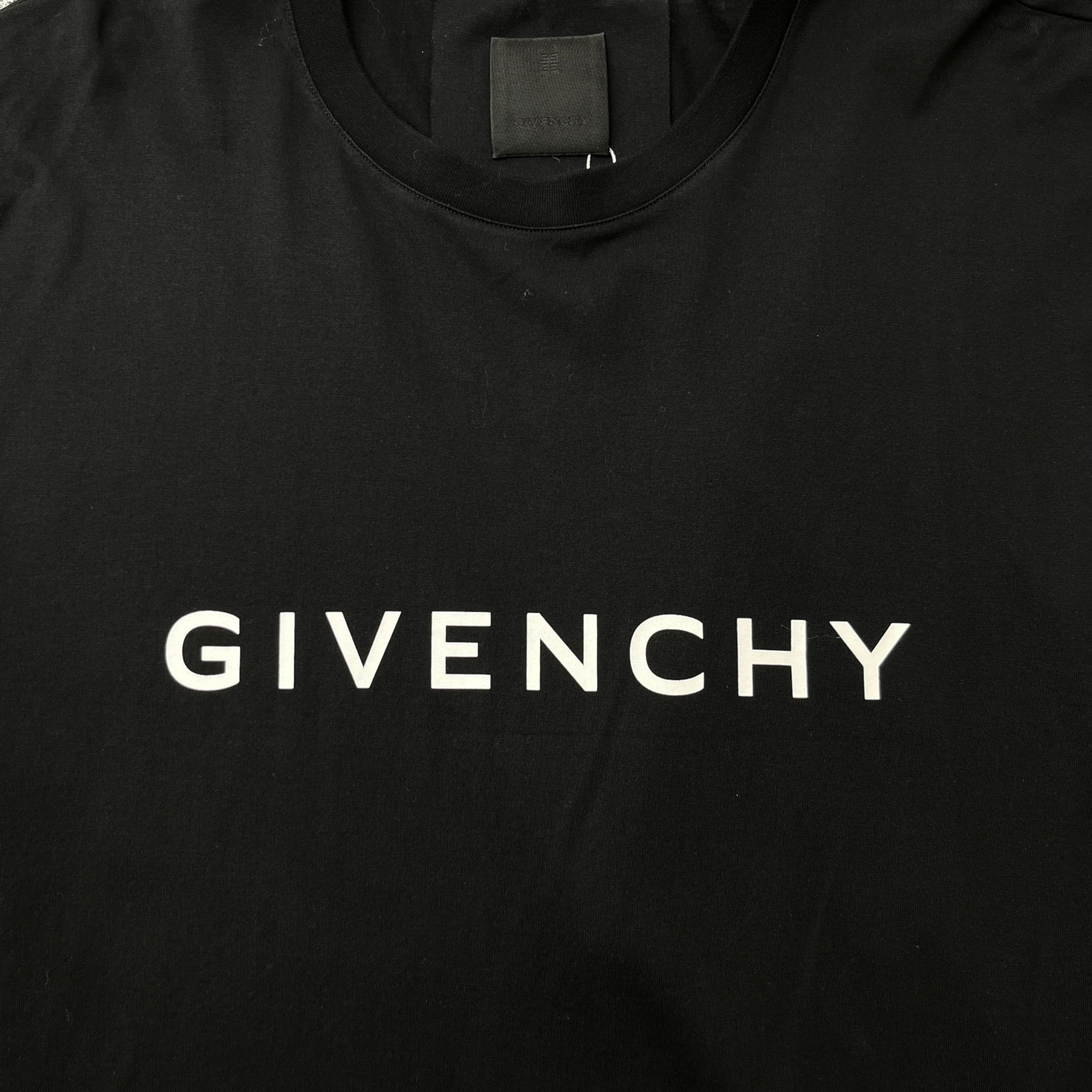 Men's Logo Print T-Shirt Black Size XXL