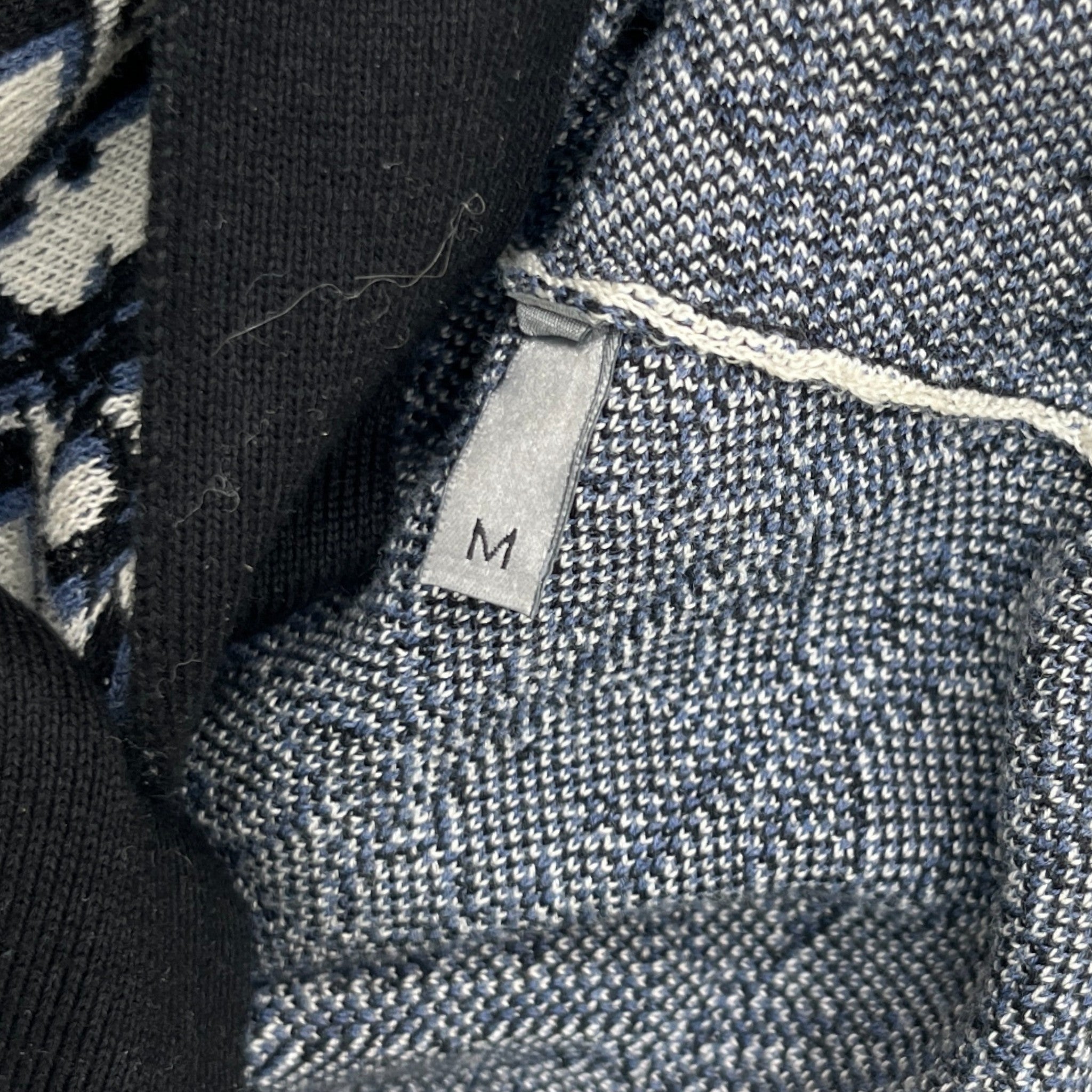 Men's Oblique Jacquard OverShirt Navy Size M