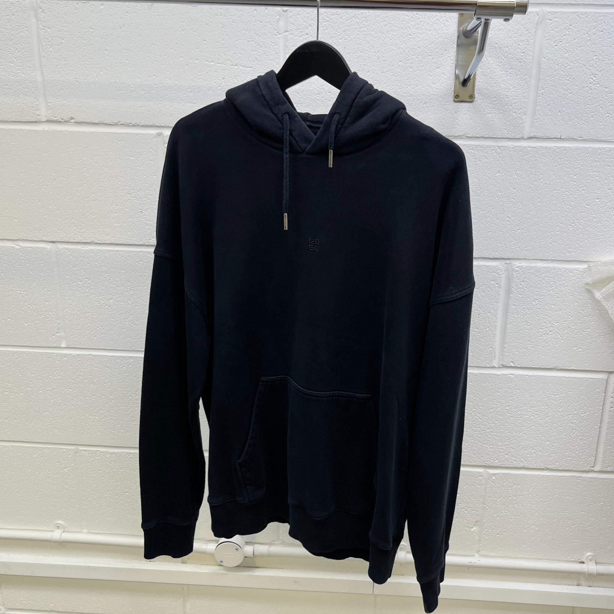 Men's 4G Embroidered Logo Hoodie Black Size XL