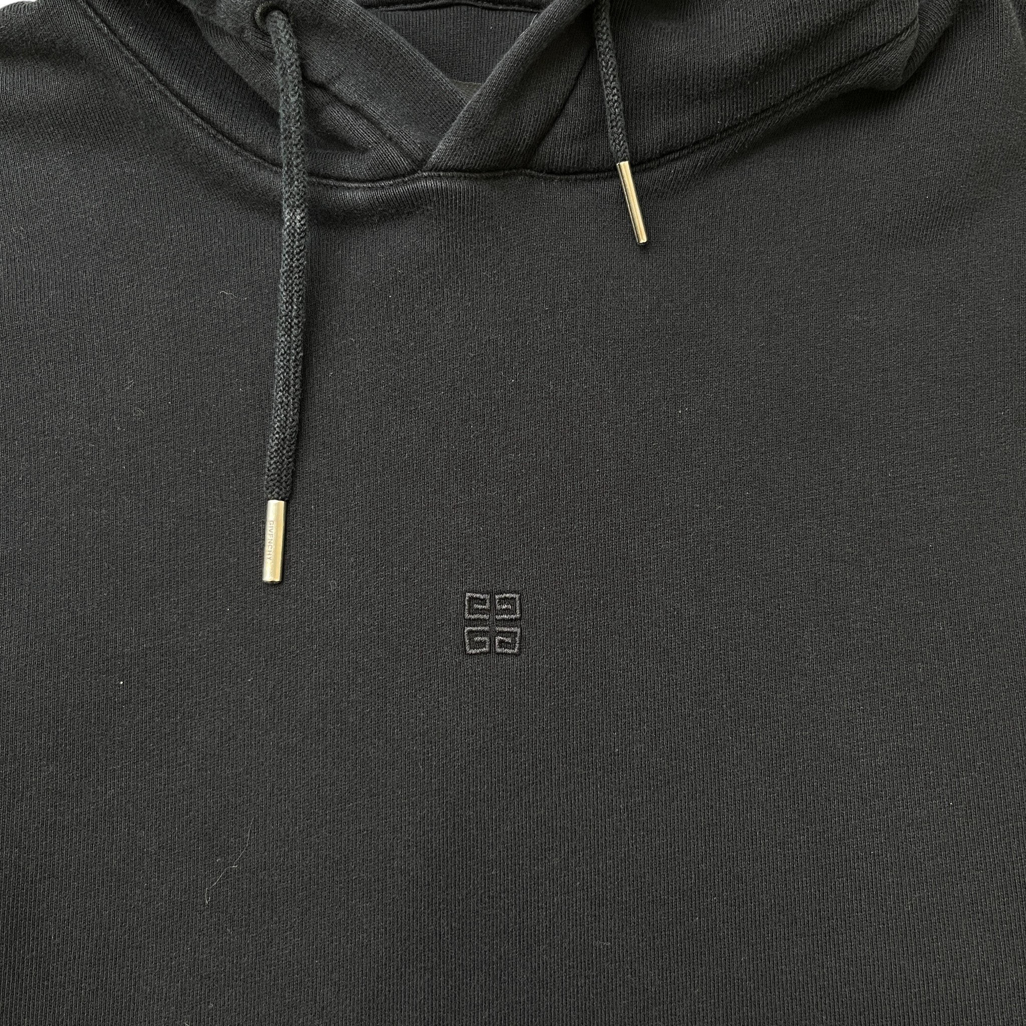 Men's 4G Embroidered Logo Hoodie Black Size XL