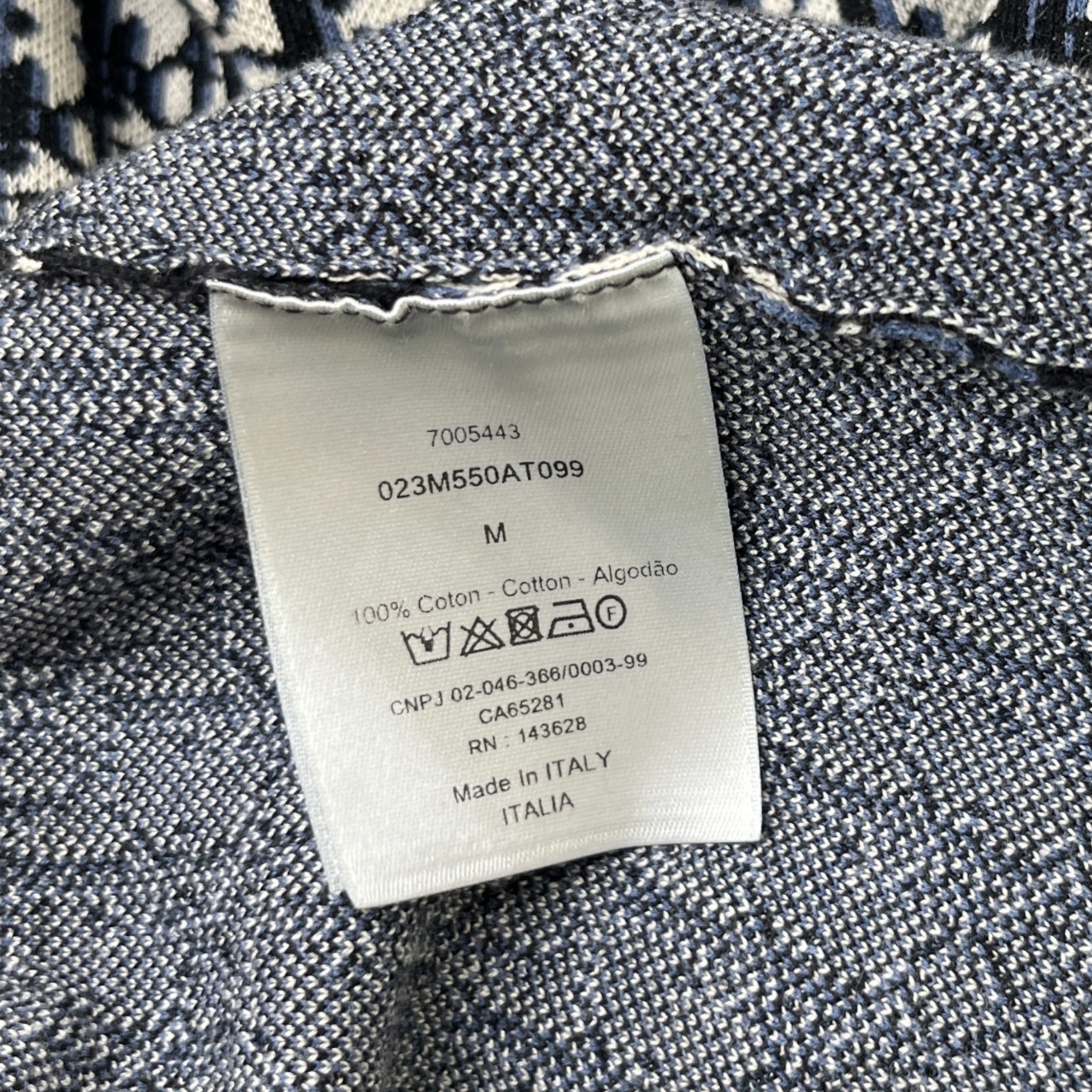 Men's Oblique Jacquard OverShirt Navy Size M