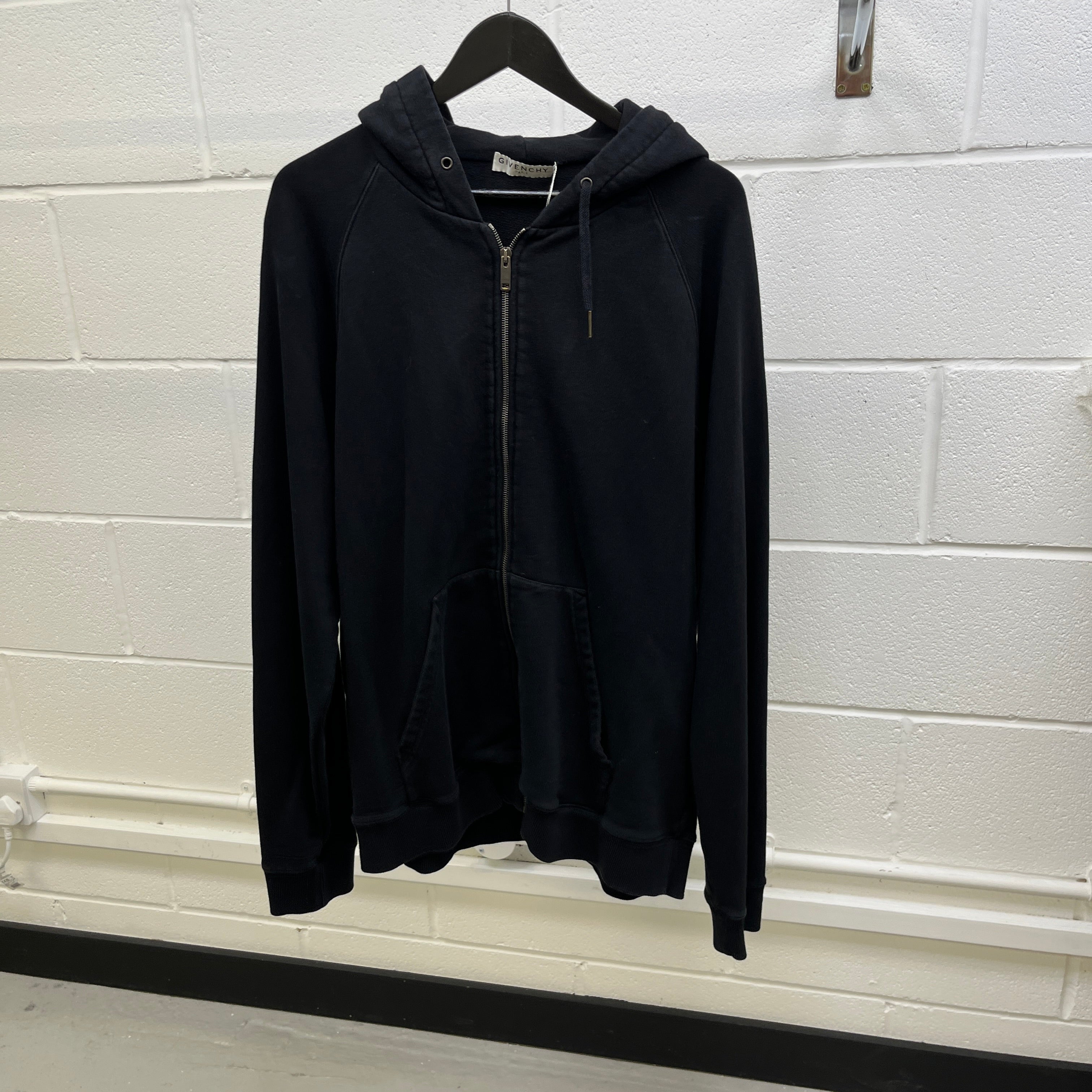 Men's Embroidered Logo Zip Track Jacket Black Size XXL