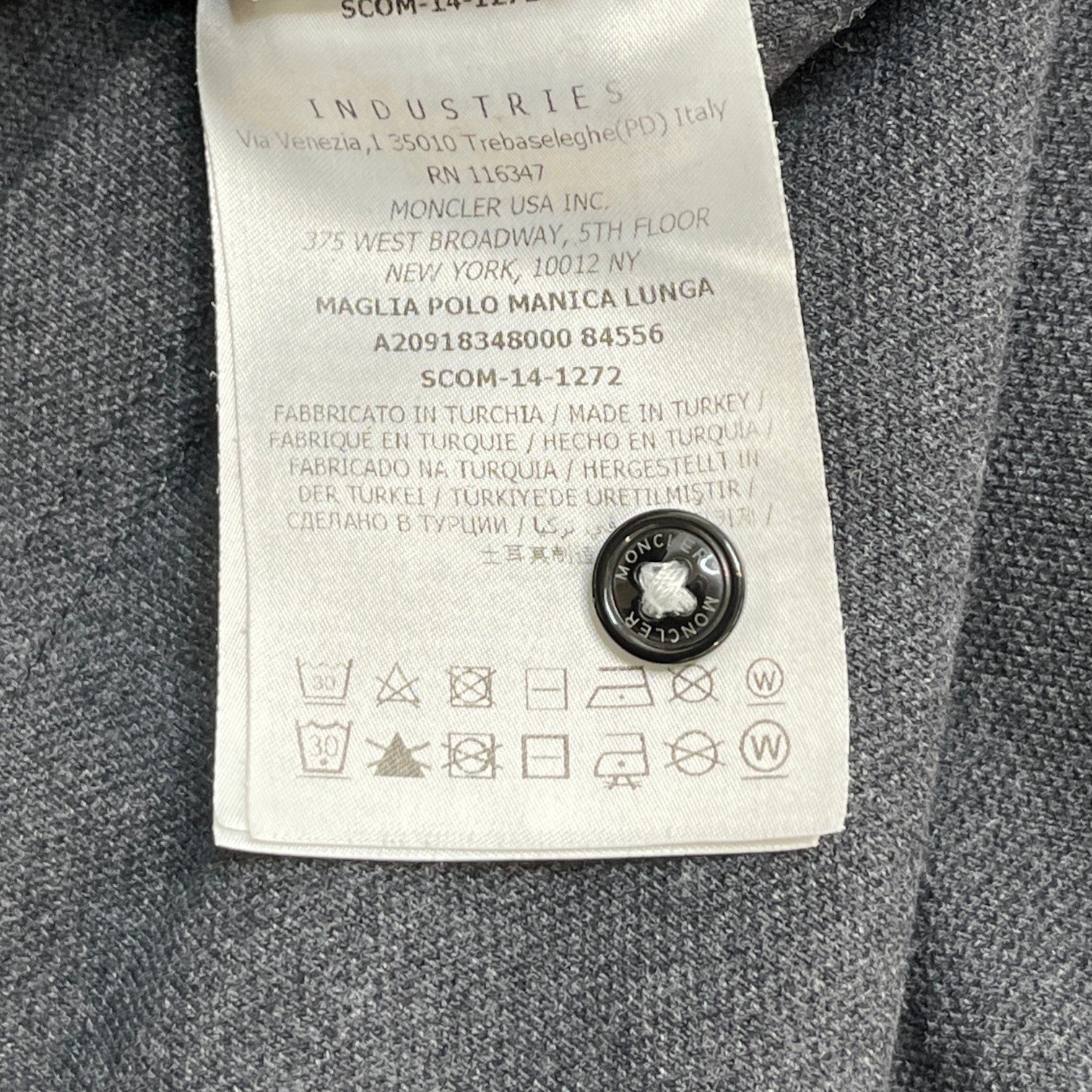 Men's Maglia Polo Shirt Grey Size L