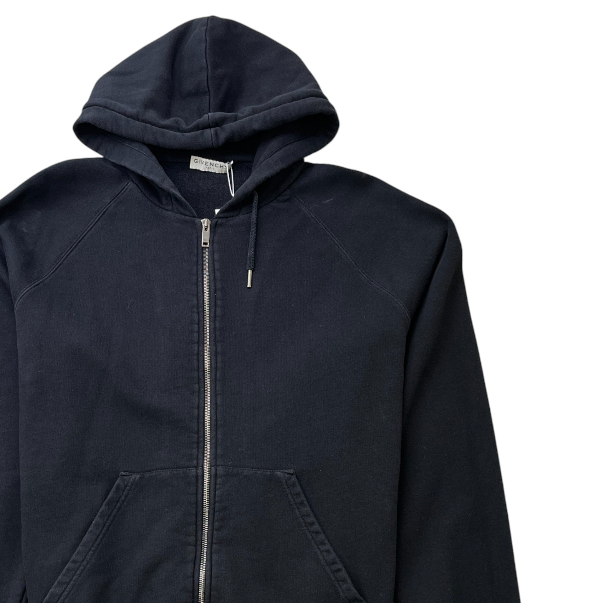 Men's Embroidered Logo Zip Track Jacket Black Size XXL