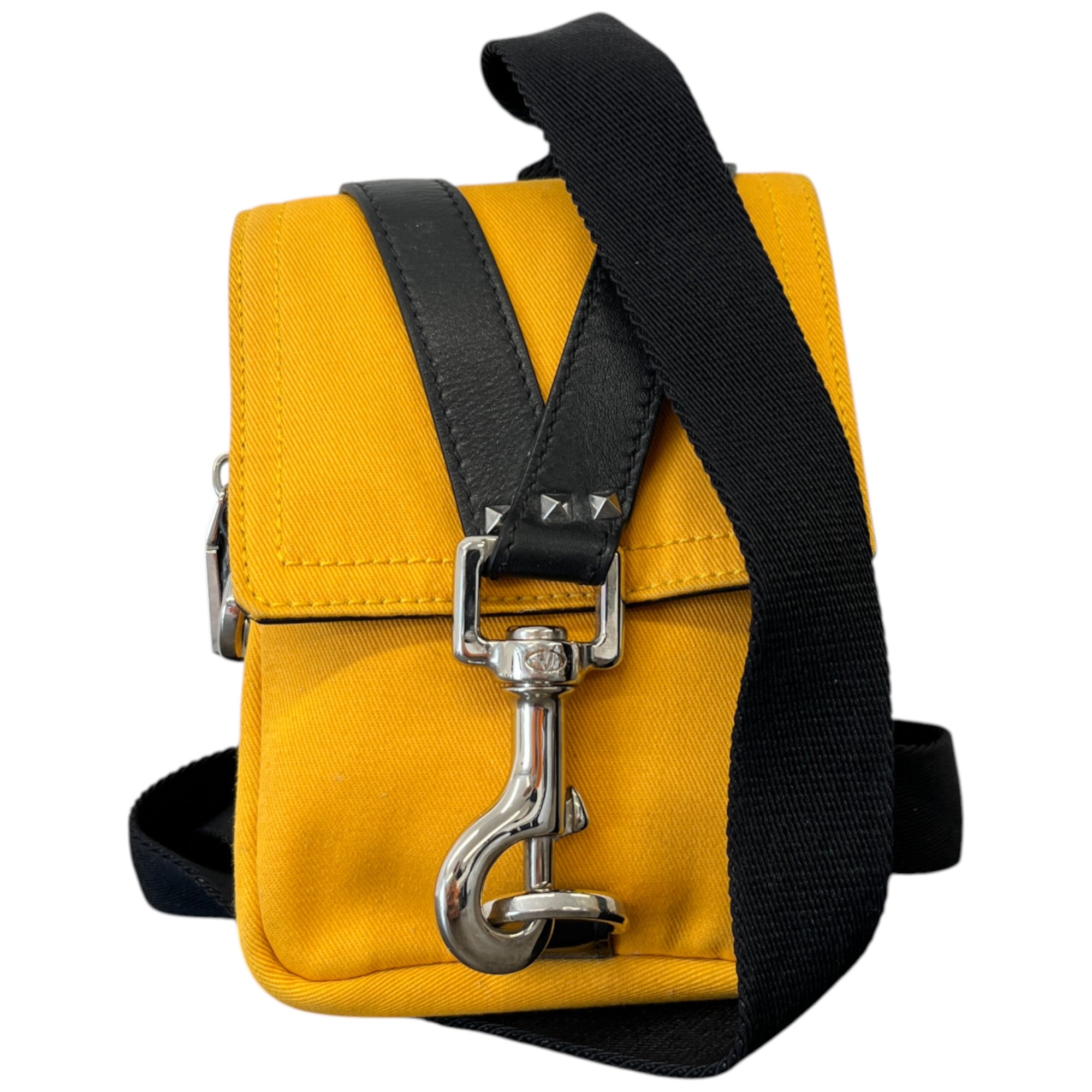 Men's Studded Messenger Bag Yellow