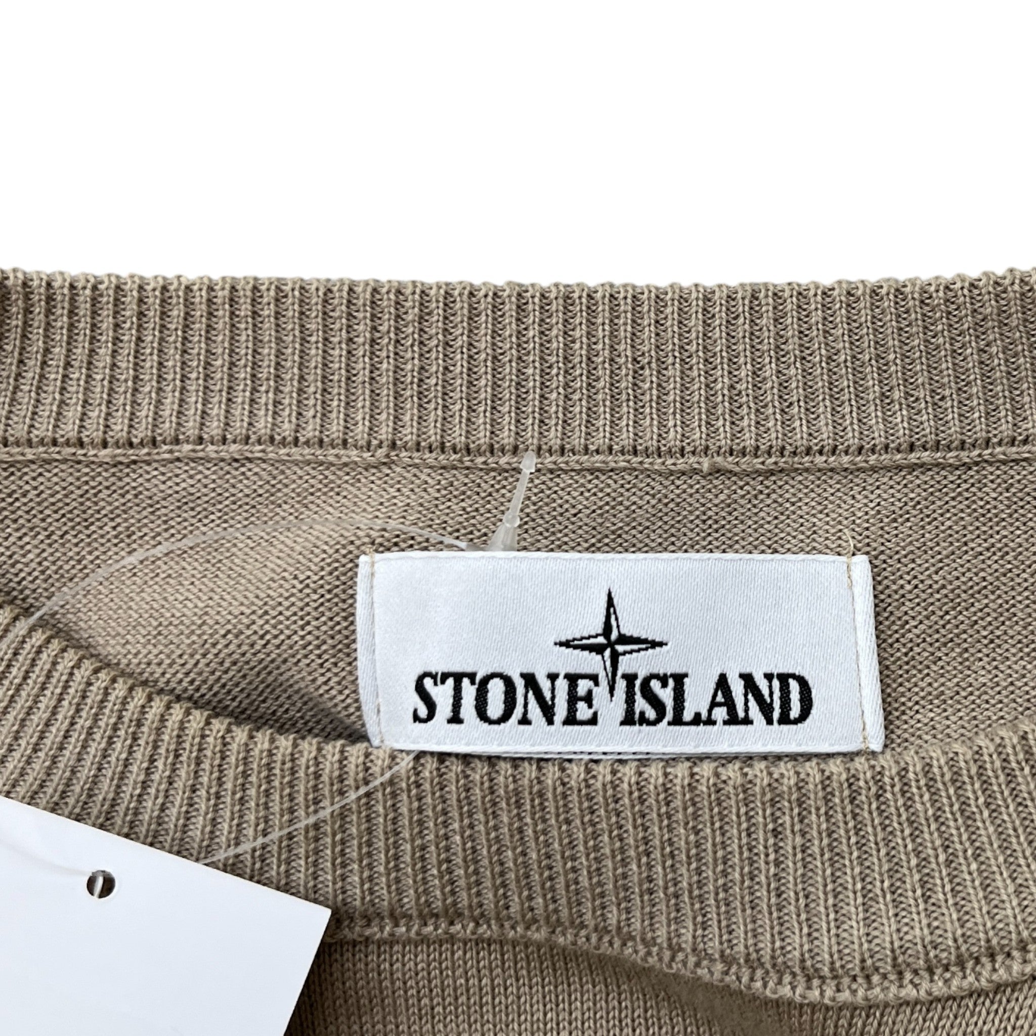 Men's Applique Logo Sweatshirt Beige Size M