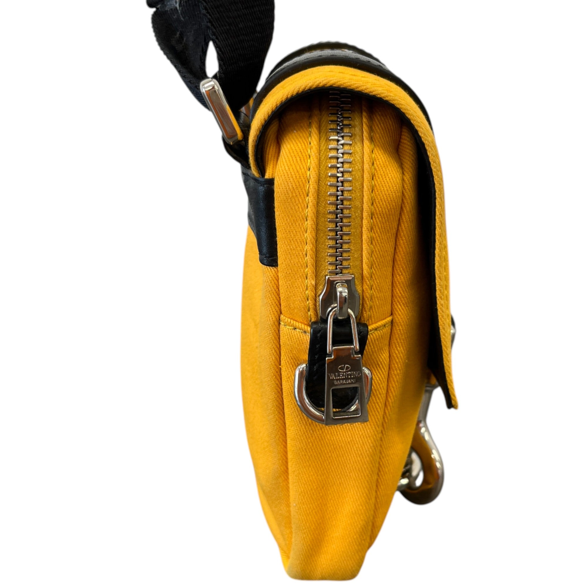 Men's Studded Messenger Bag Yellow