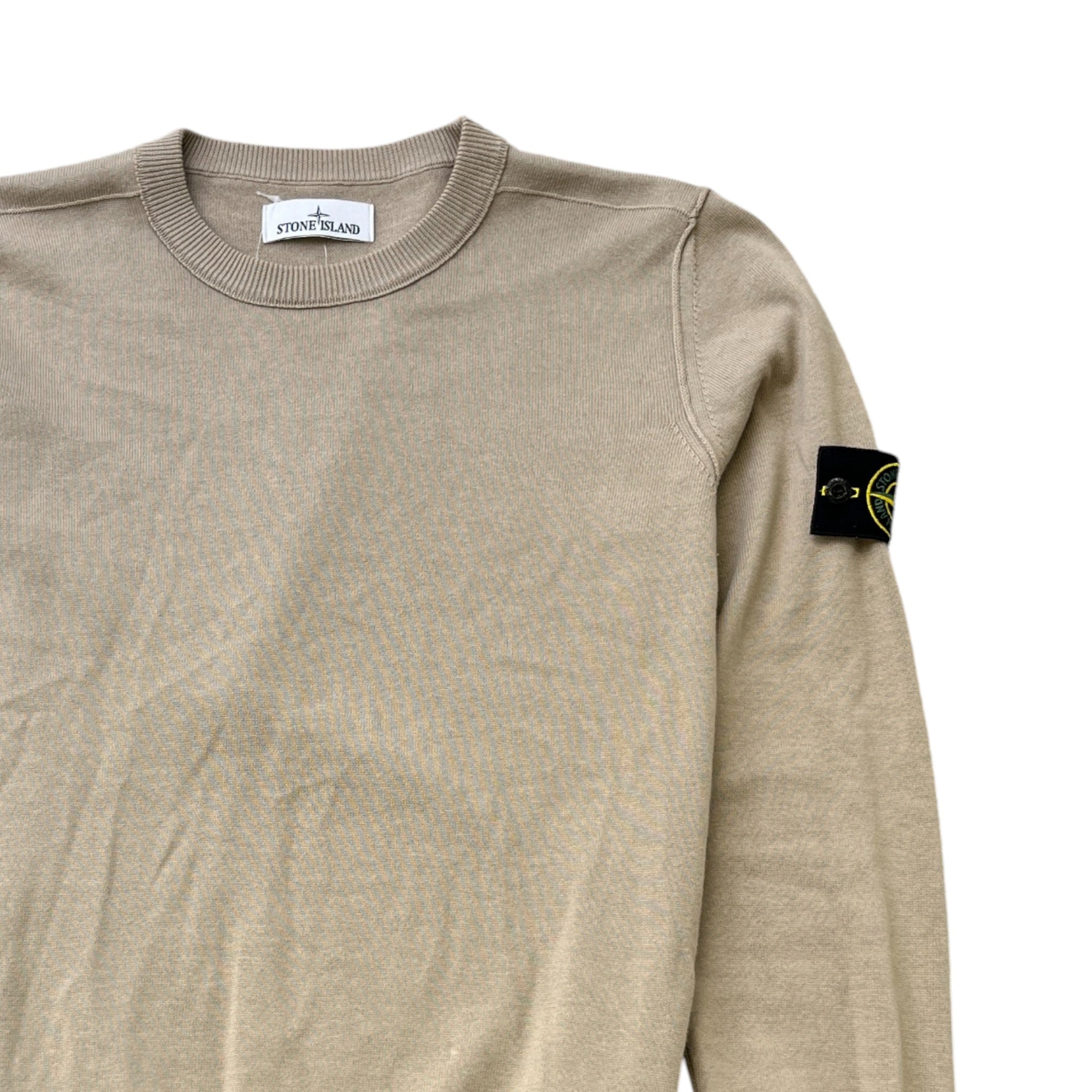 Men's Applique Logo Sweatshirt Beige Size M