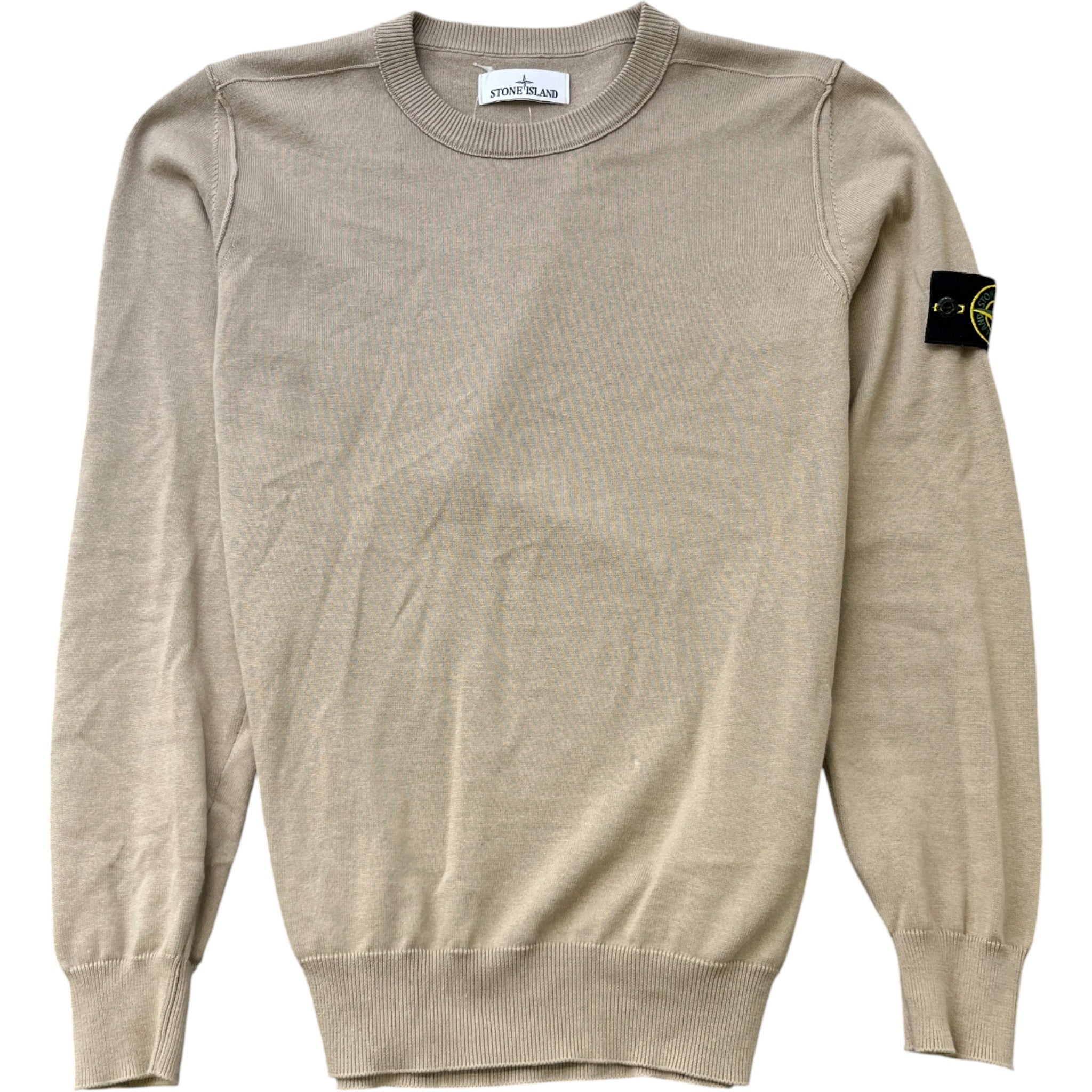 Men's Applique Logo Sweatshirt Beige Size M
