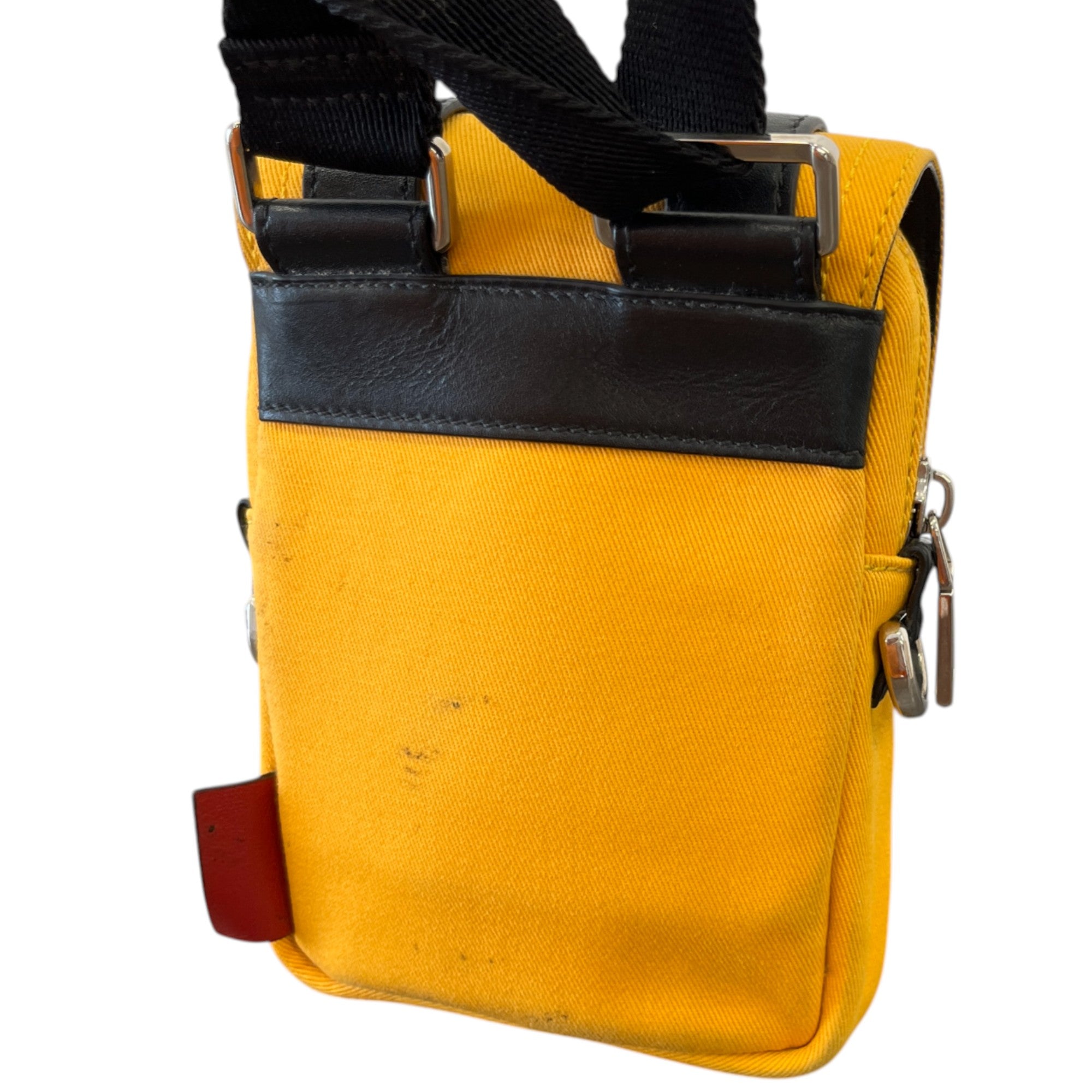 Men's Studded Messenger Bag Yellow