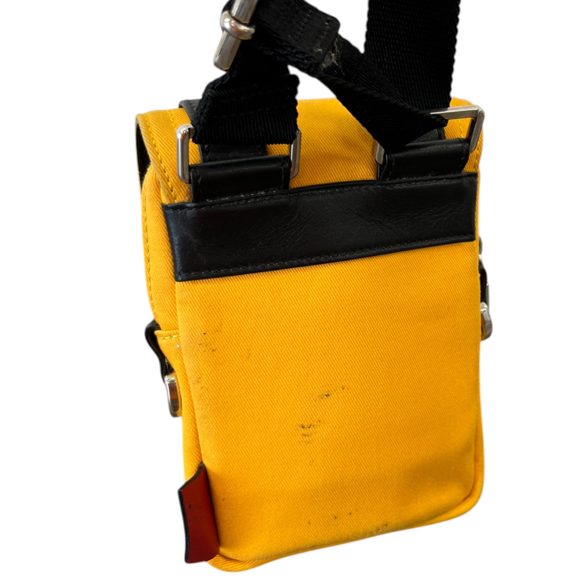 Men's Studded Messenger Bag Yellow