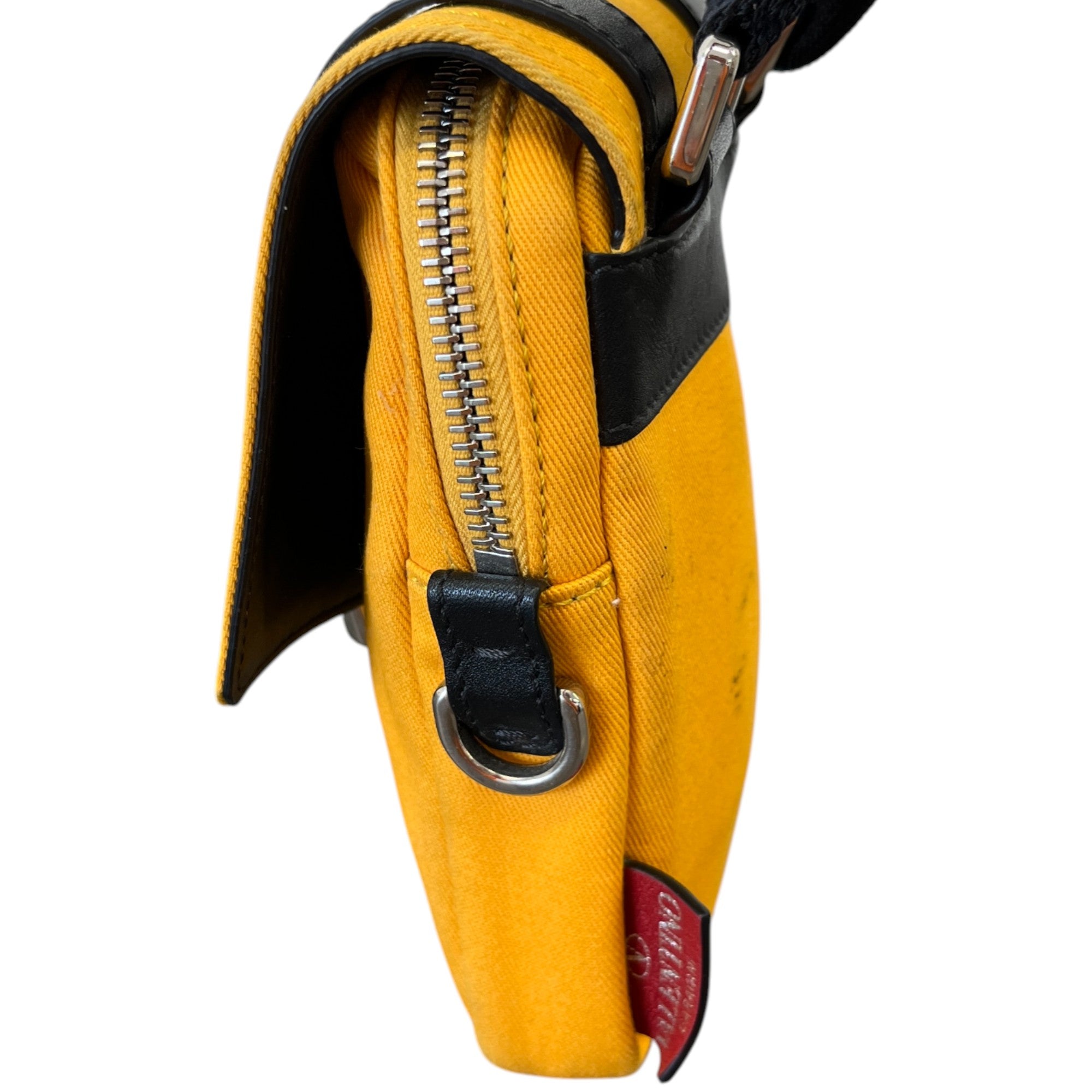 Men's Studded Messenger Bag Yellow