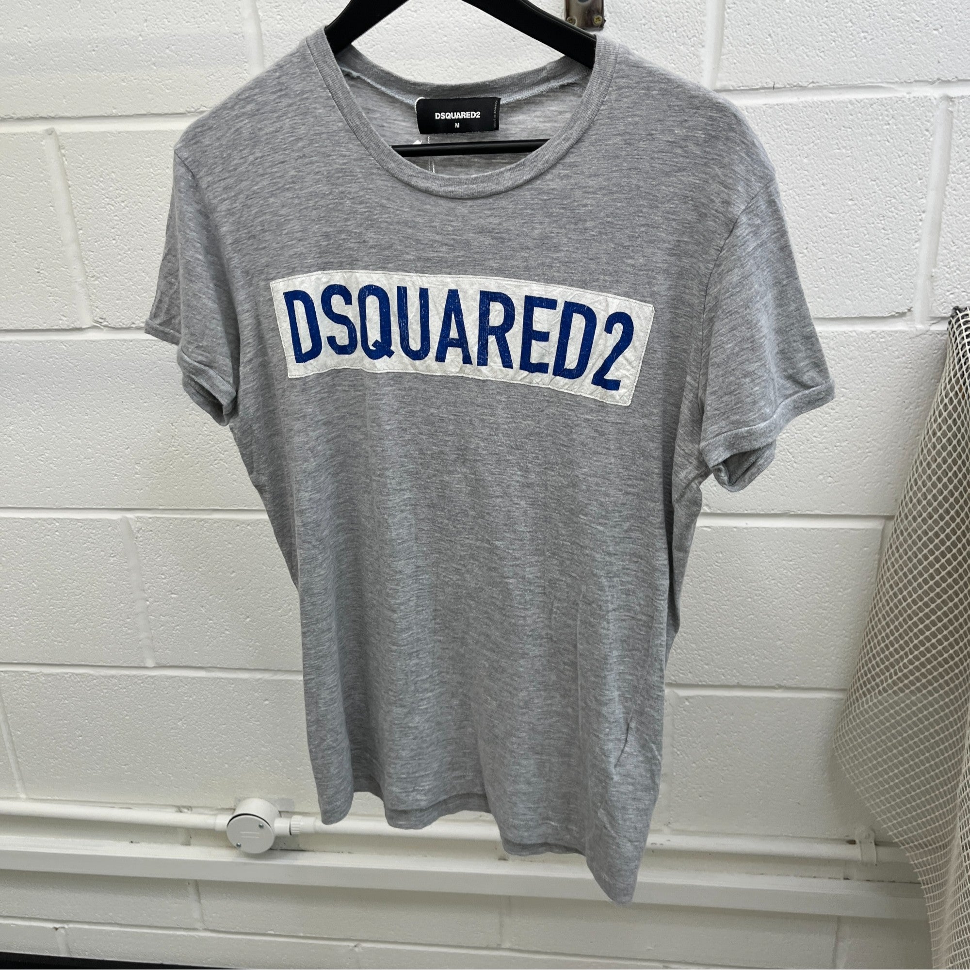 Men's Logo Print T-Shirt Grey Size M