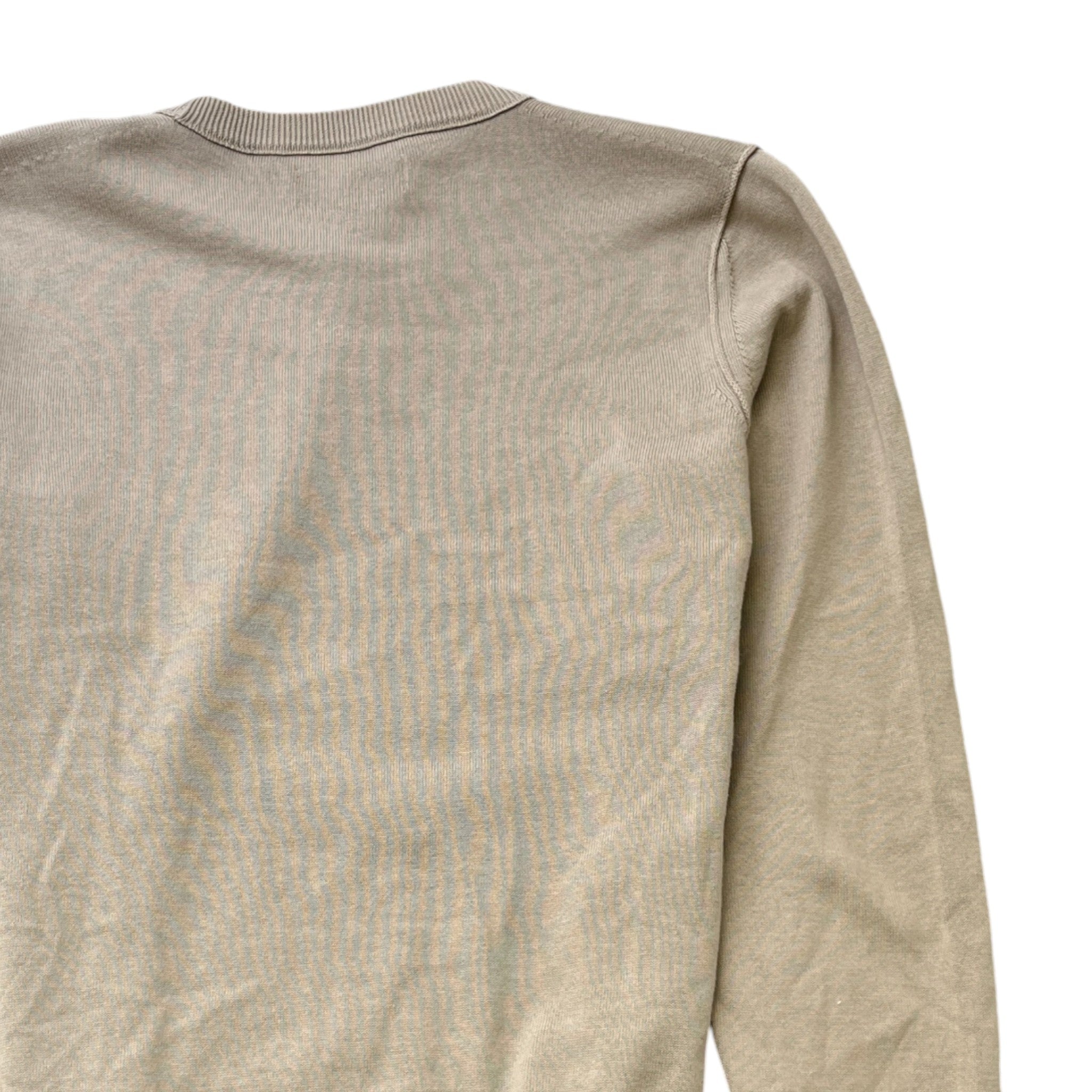 Men's Applique Logo Sweatshirt Beige Size M