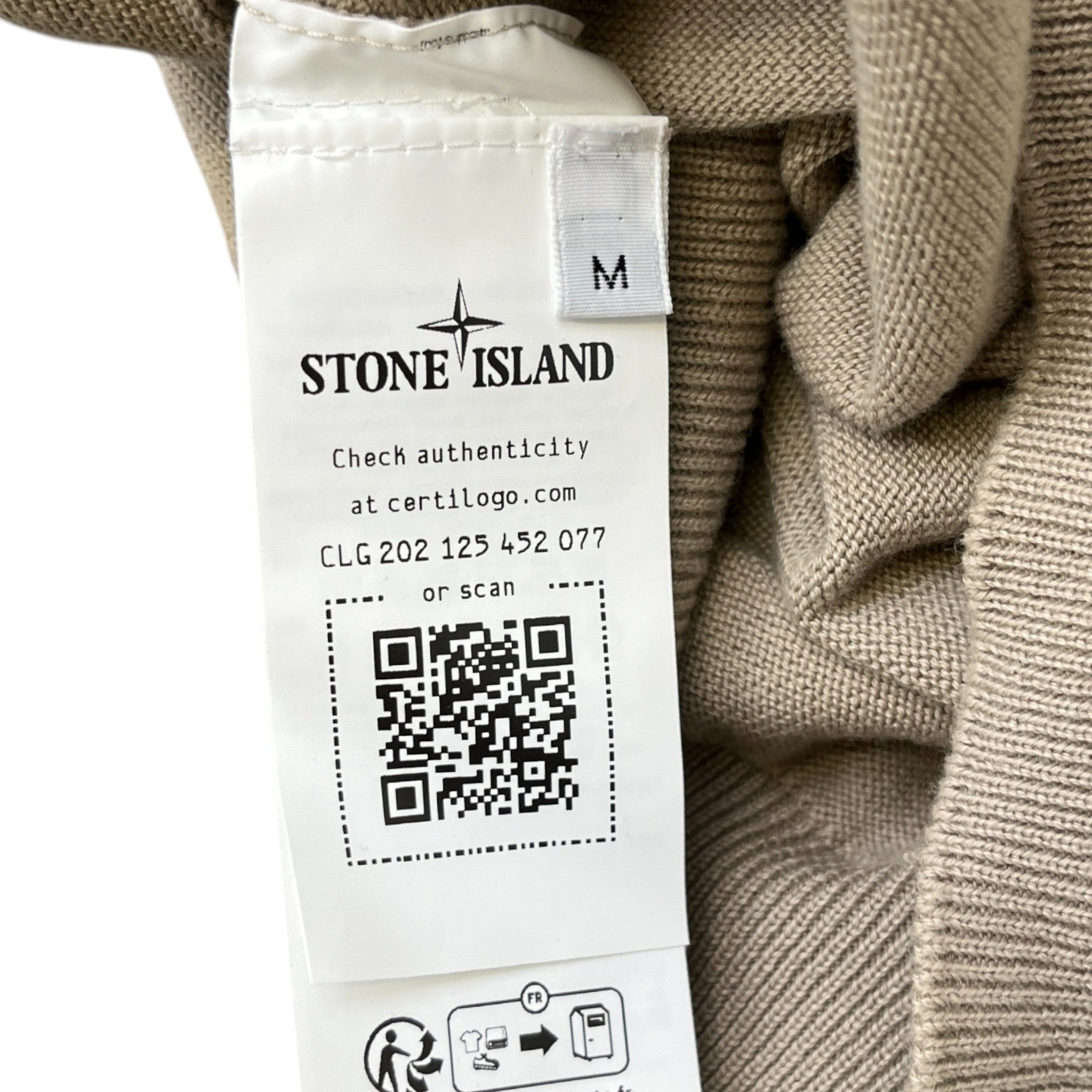 Men's Applique Logo Sweatshirt Beige Size M