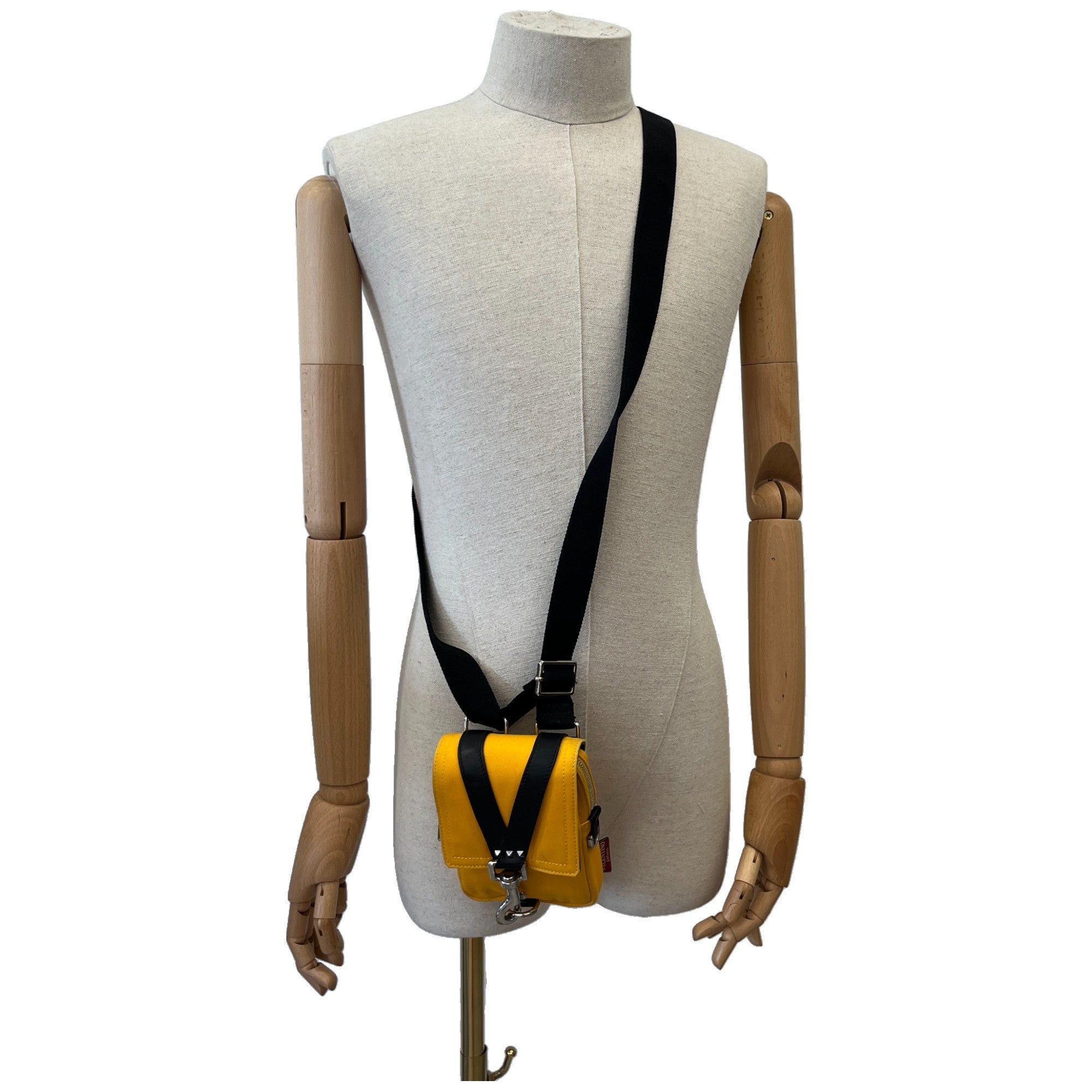 Men's Studded Messenger Bag Yellow