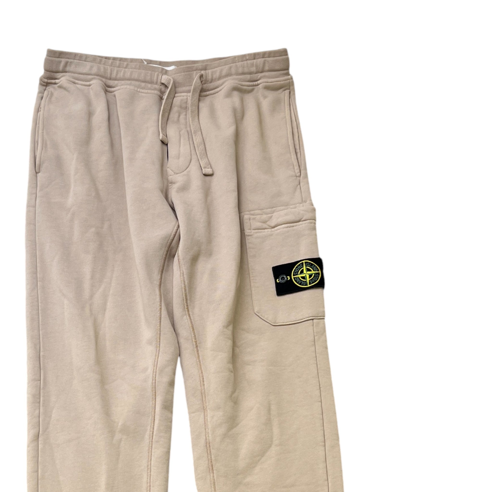 Men's Applique Logo Joggers Beige Size M