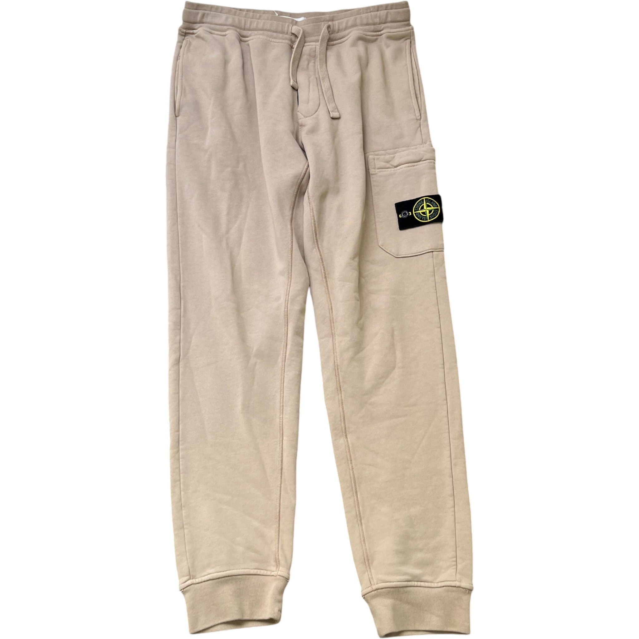 Men's Applique Logo Joggers Beige Size M