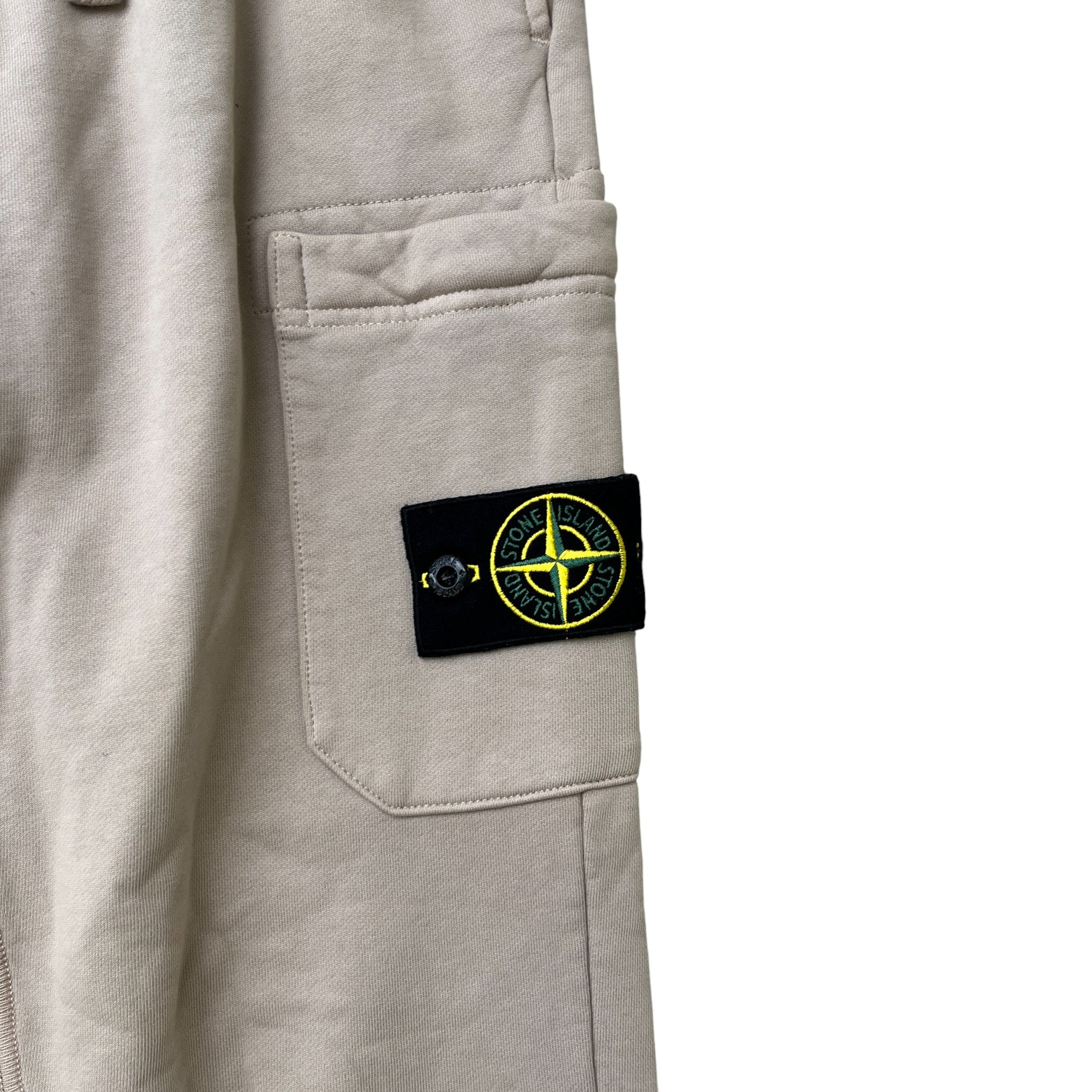 Men's Applique Logo Joggers Beige Size M
