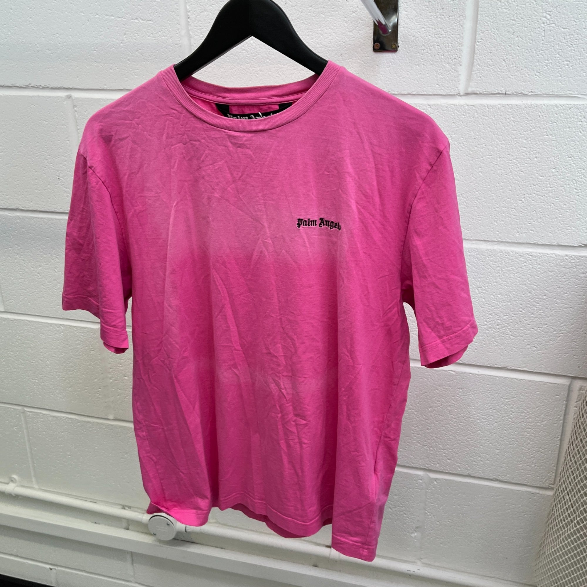 Men's Logo Print T-Shirt Pink Size S