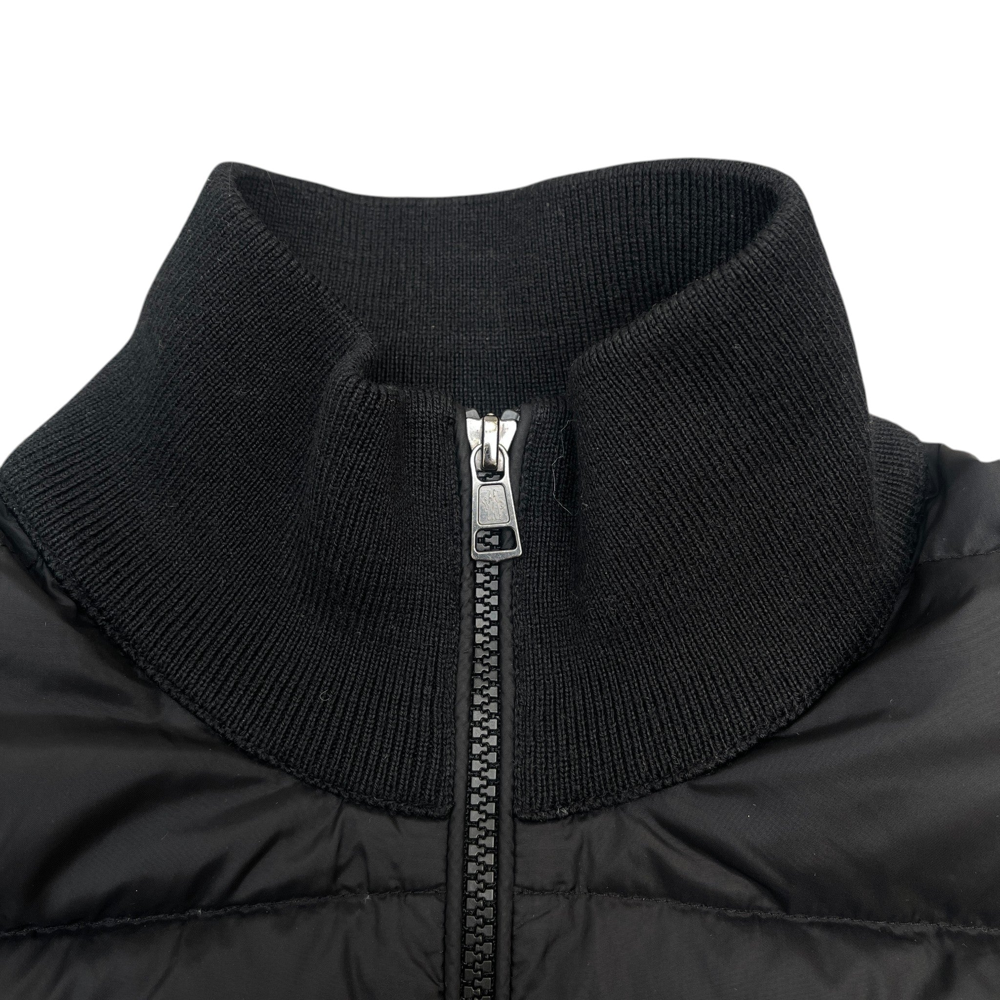 Men's Cardigan Tricot Down Jacket Black Size XXL