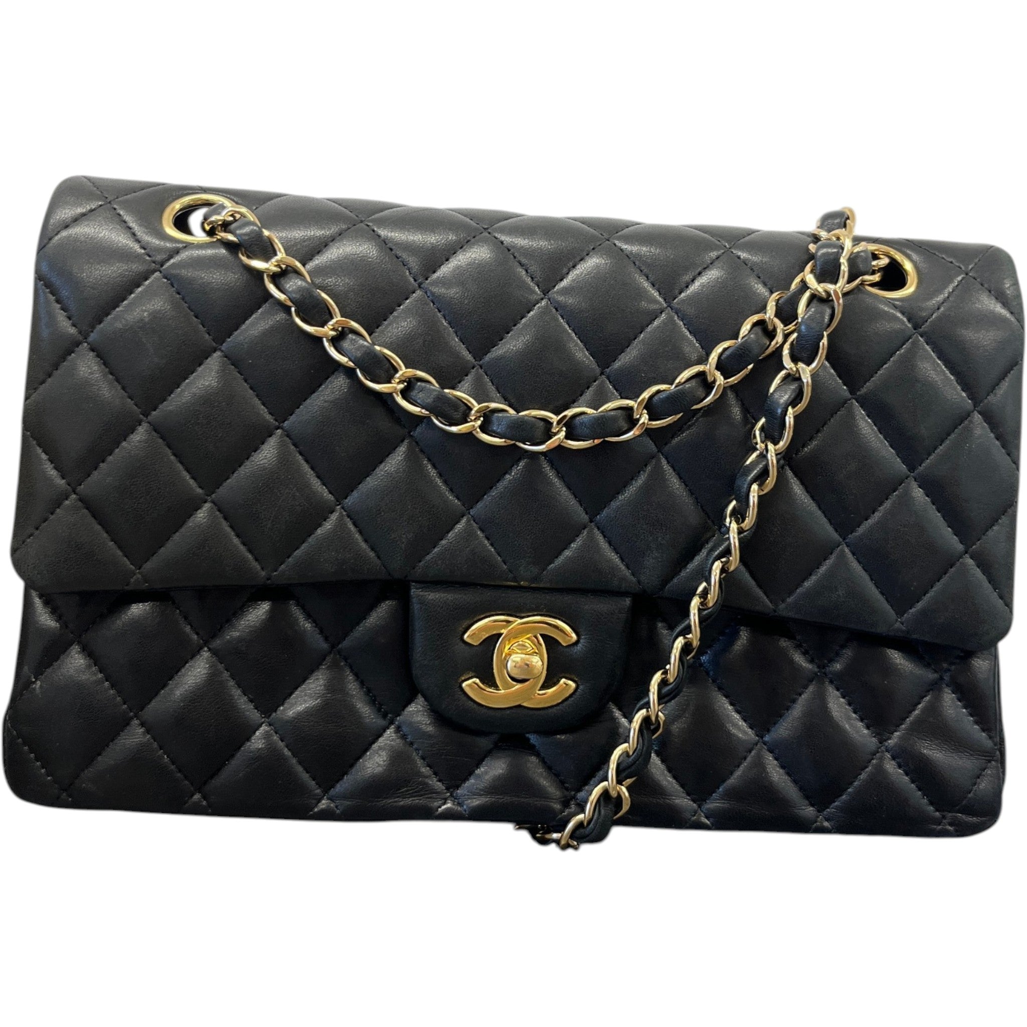 Women's Medium Classic Double Flap Bag Black