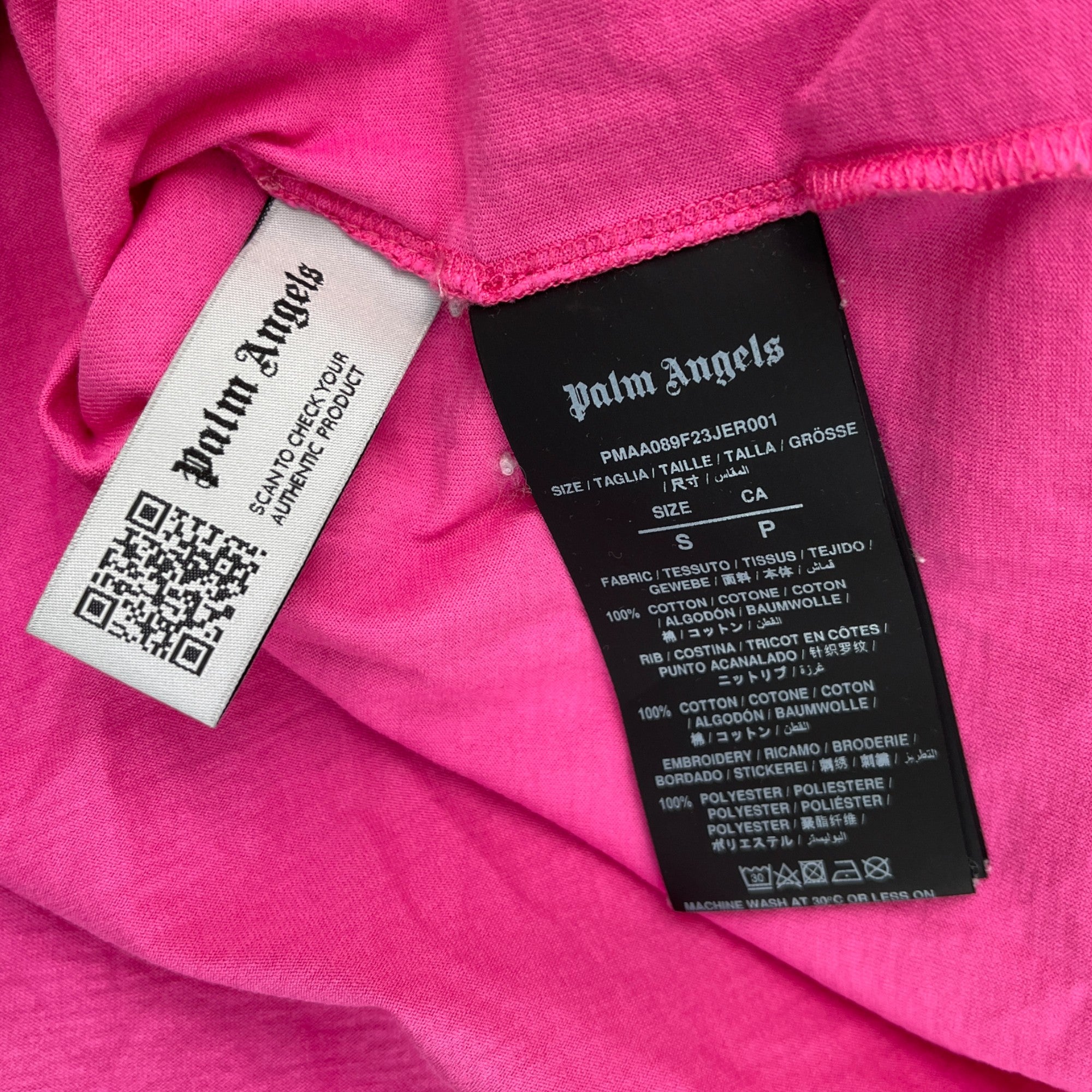 Men's Logo Print T-Shirt Pink Size S