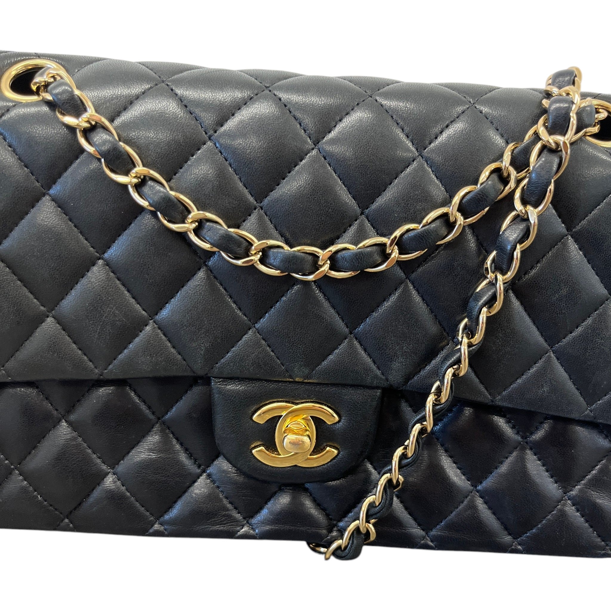 Women's Medium Classic Double Flap Bag Black