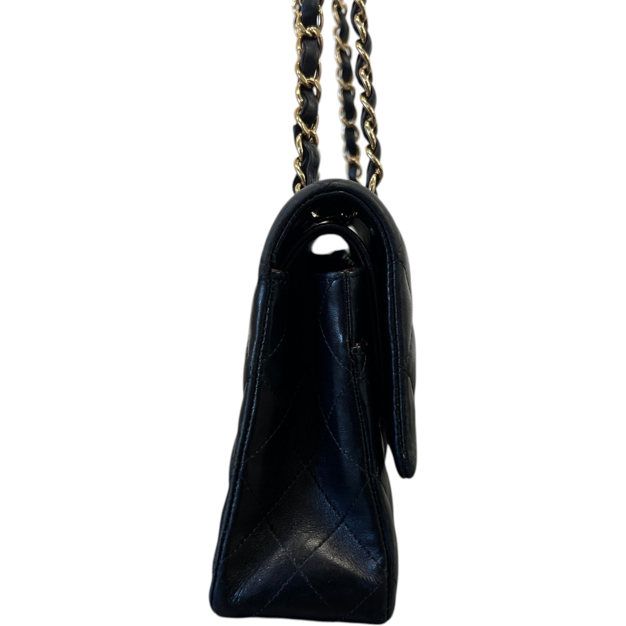 Women's Medium Classic Double Flap Bag Black
