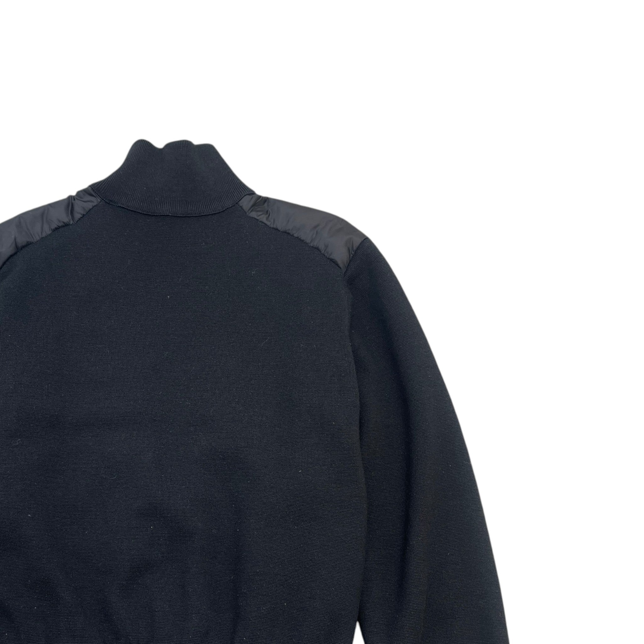 Men's Cardigan Tricot Down Jacket Black Size XXL
