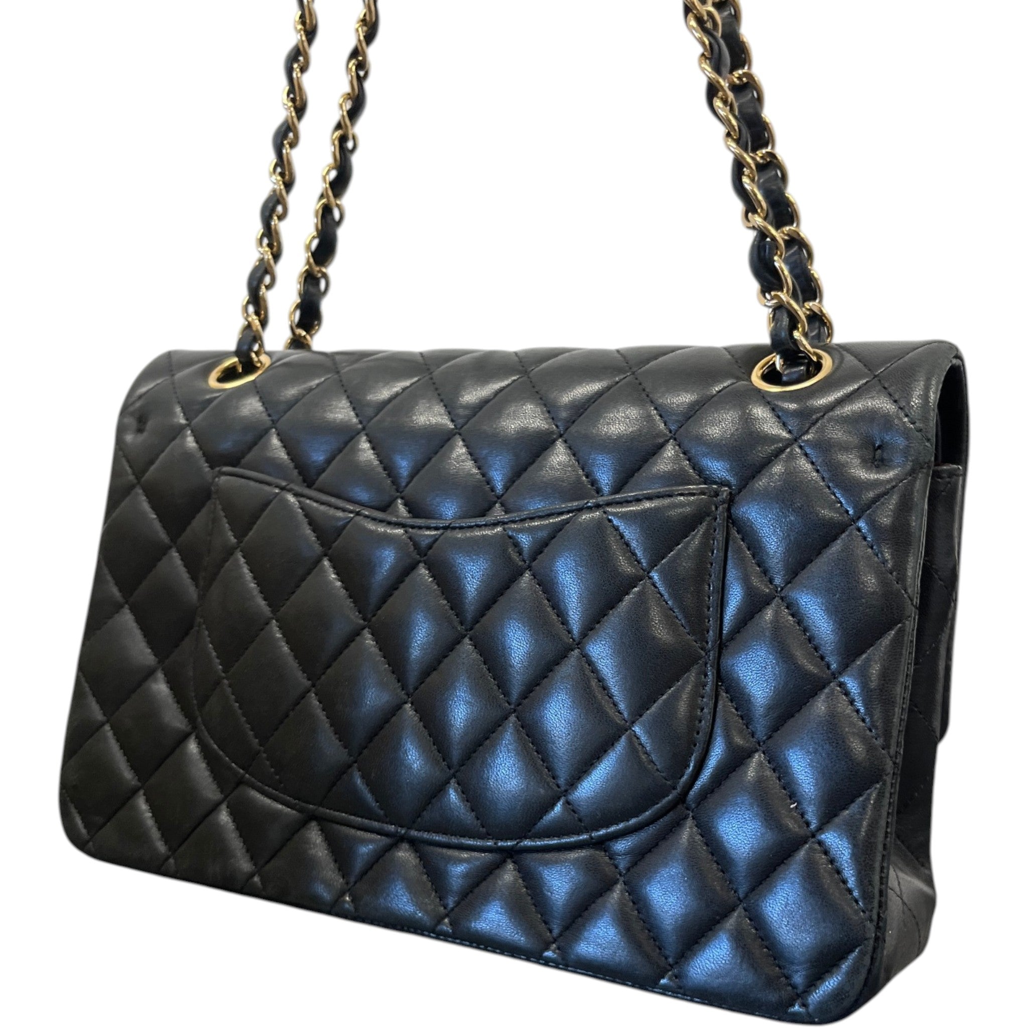 Women's Medium Classic Double Flap Bag Black