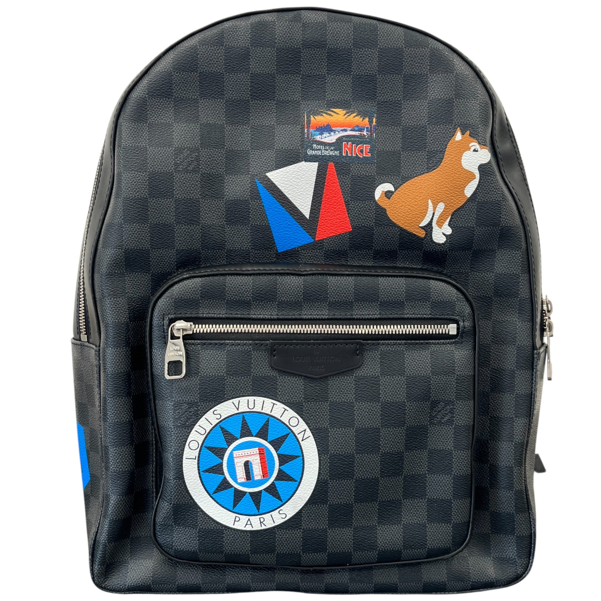 Men's Damier Graphite Josh Sticker Backpack Black