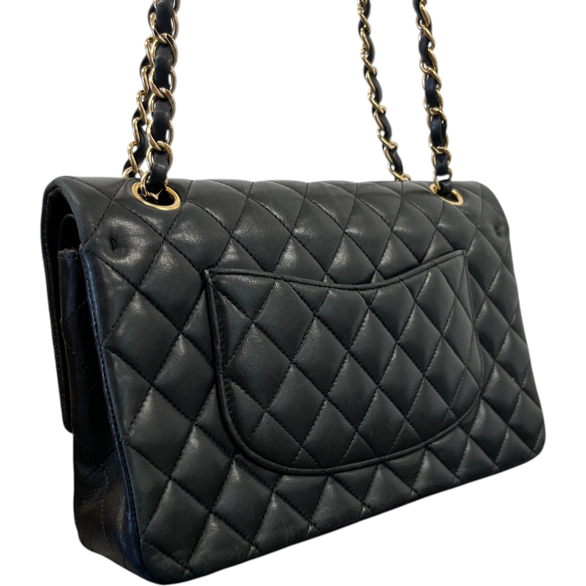 Women's Medium Classic Double Flap Bag Black