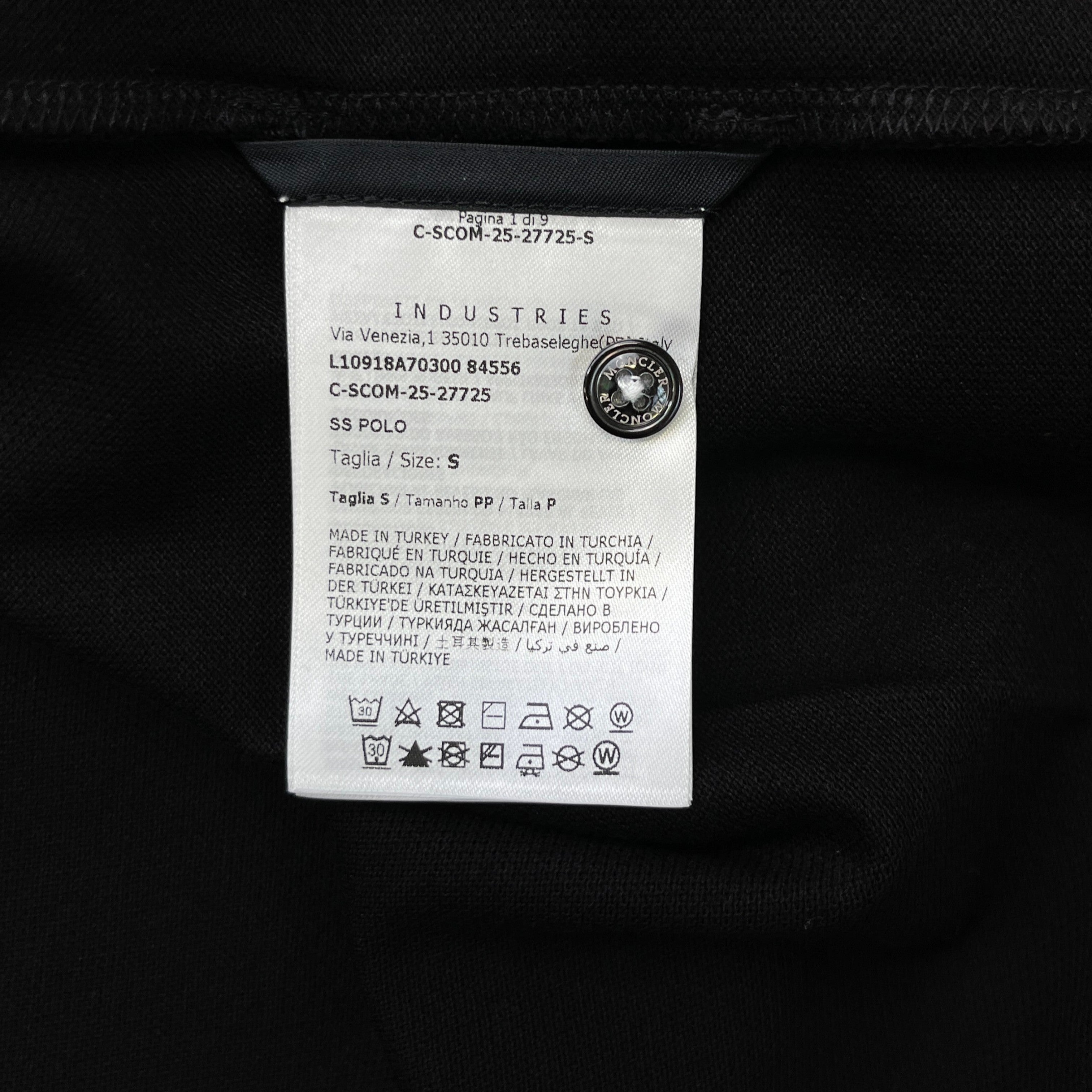 Men's Ss Polo Shirt Black Size S