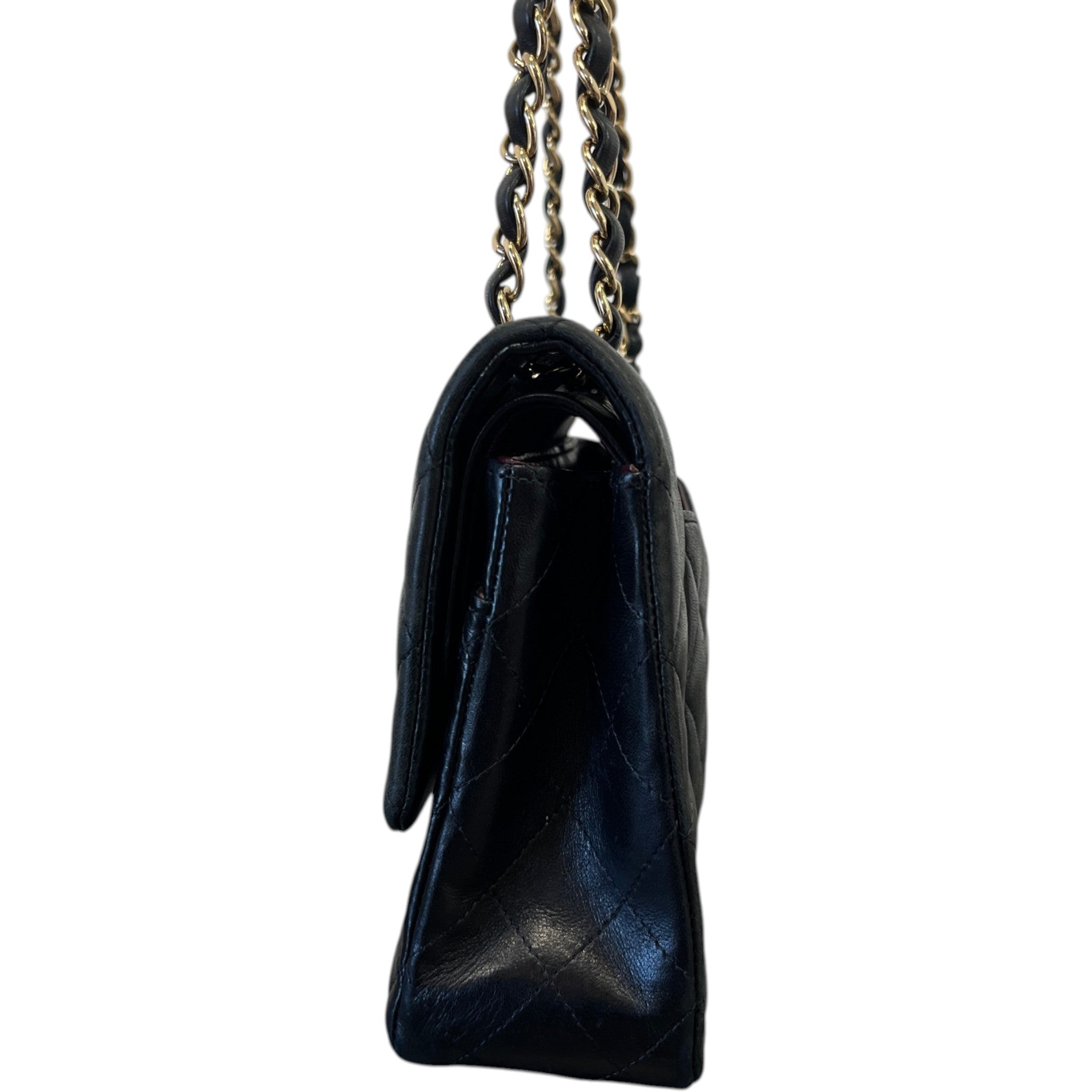 Women's Medium Classic Double Flap Bag Black