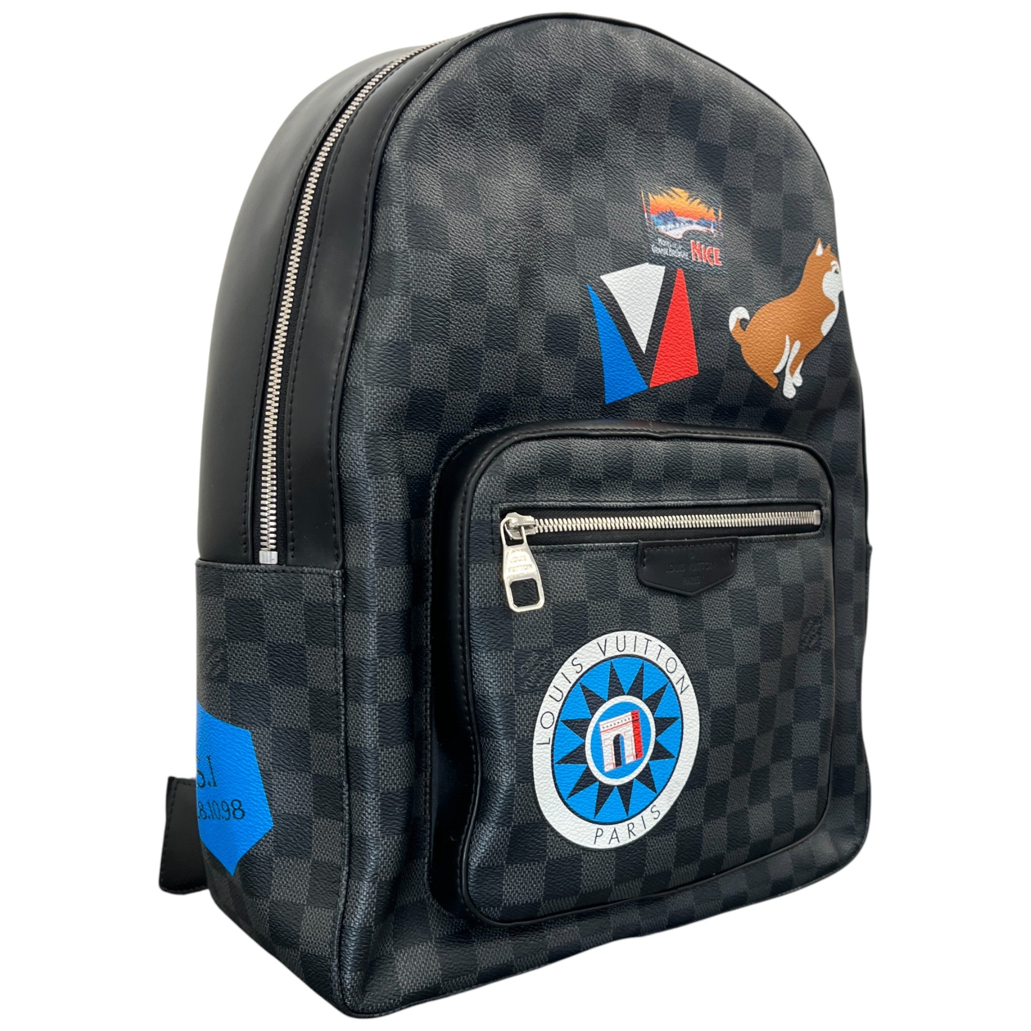 Men's Damier Graphite Josh Sticker Backpack Black