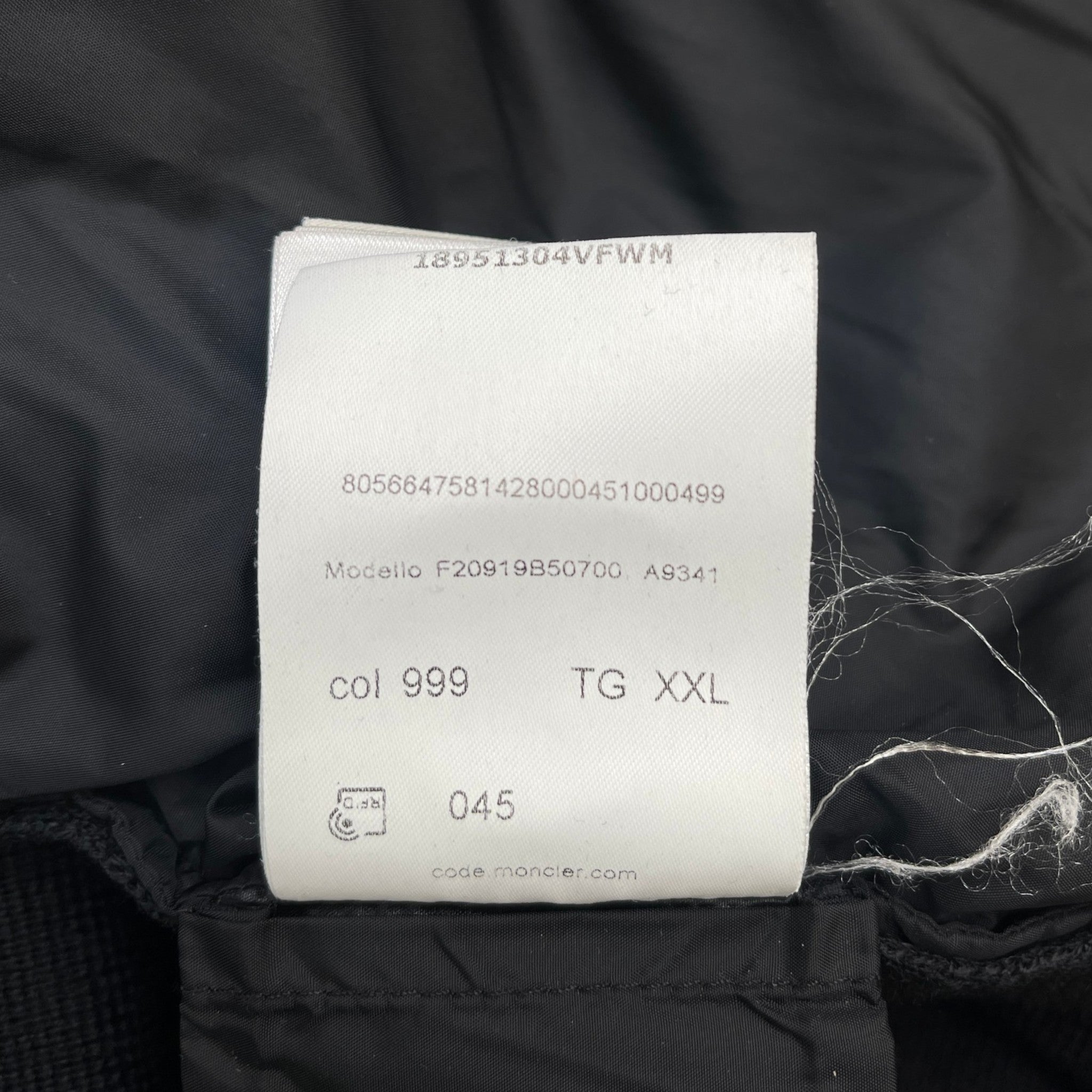 Men's Cardigan Tricot Down Jacket Black Size XXL