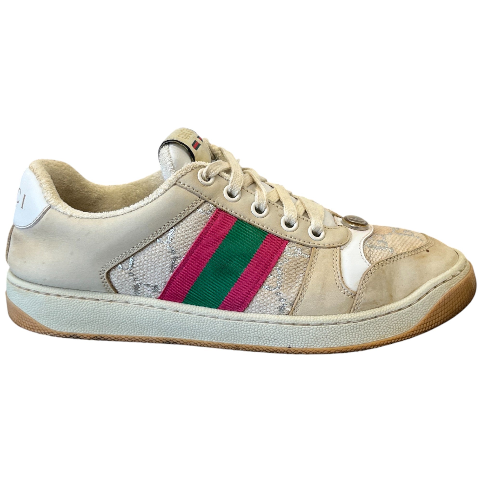 Women's Screener Distressed Low Trainers Beige Size EU 36.5 / UK 3.5